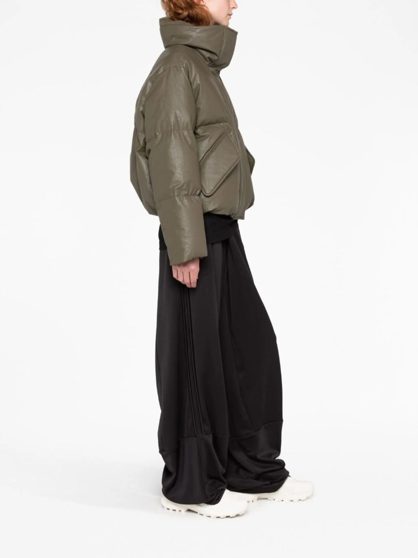 cropped padded down jacket
