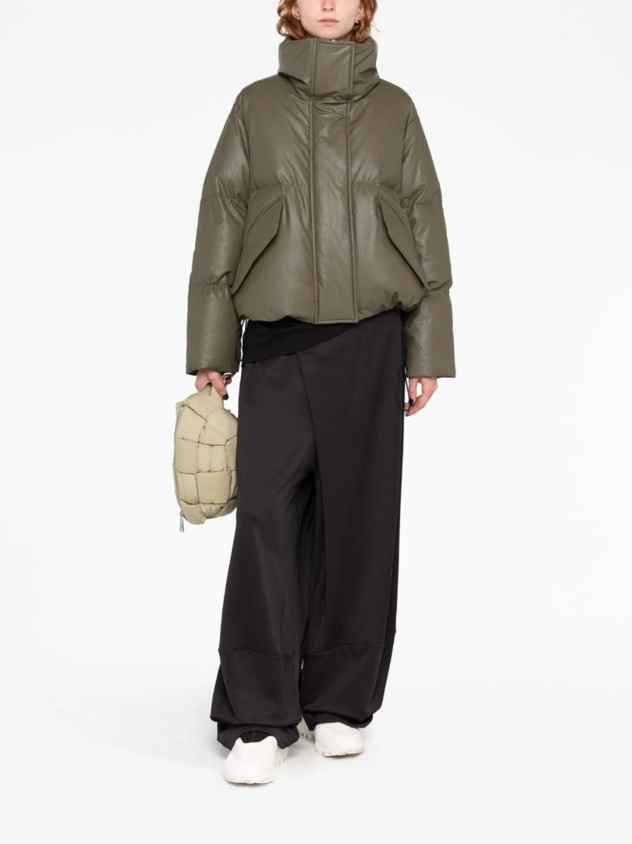 cropped padded down jacket