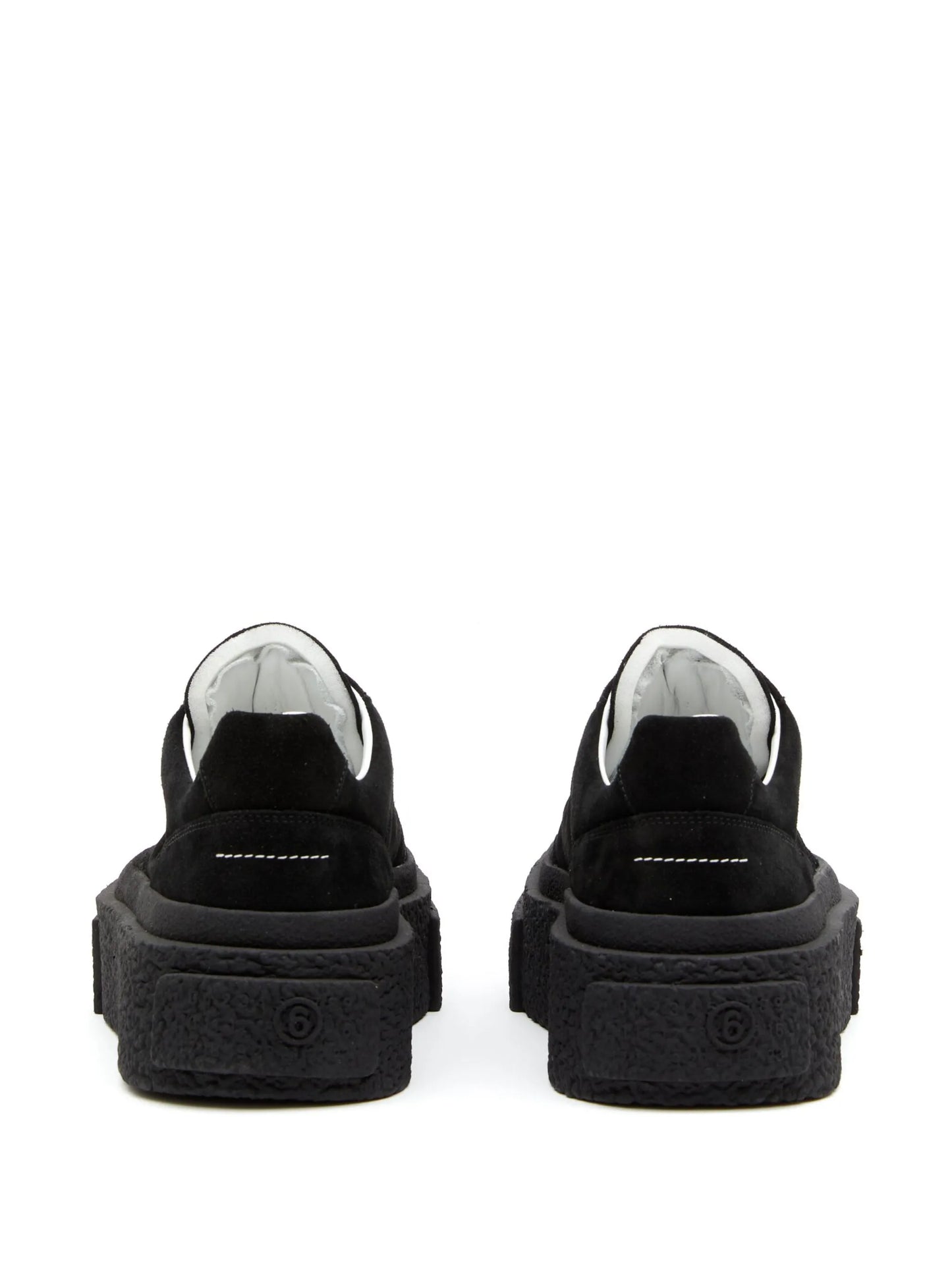logo-embossed suede sneakers