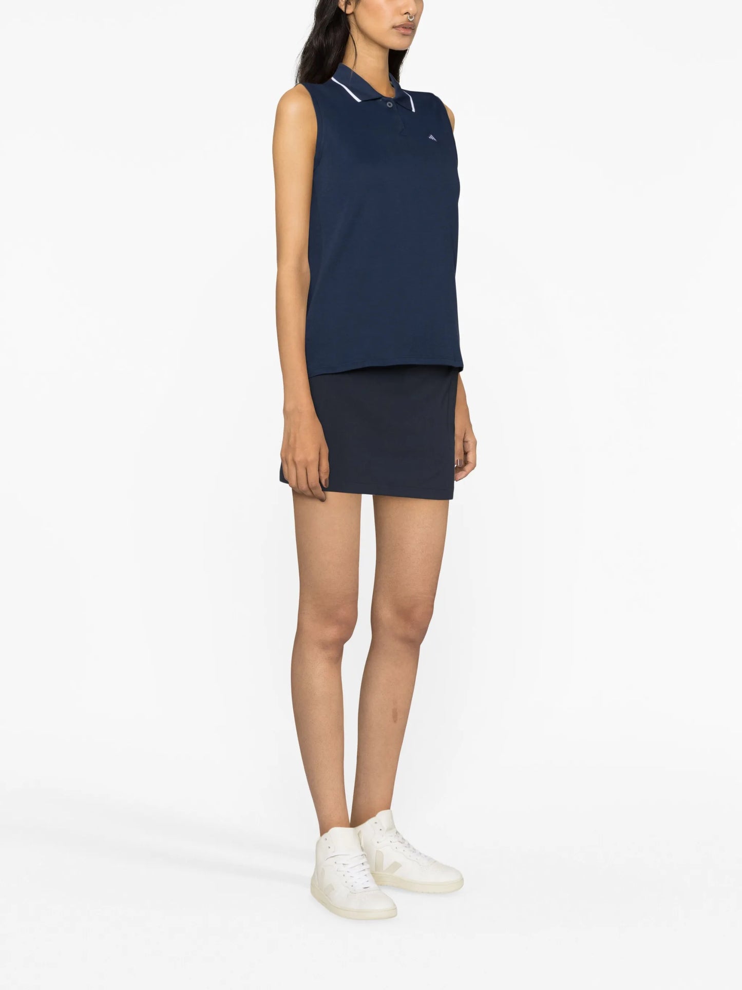 Go-To piqué sleeveless polo shirt