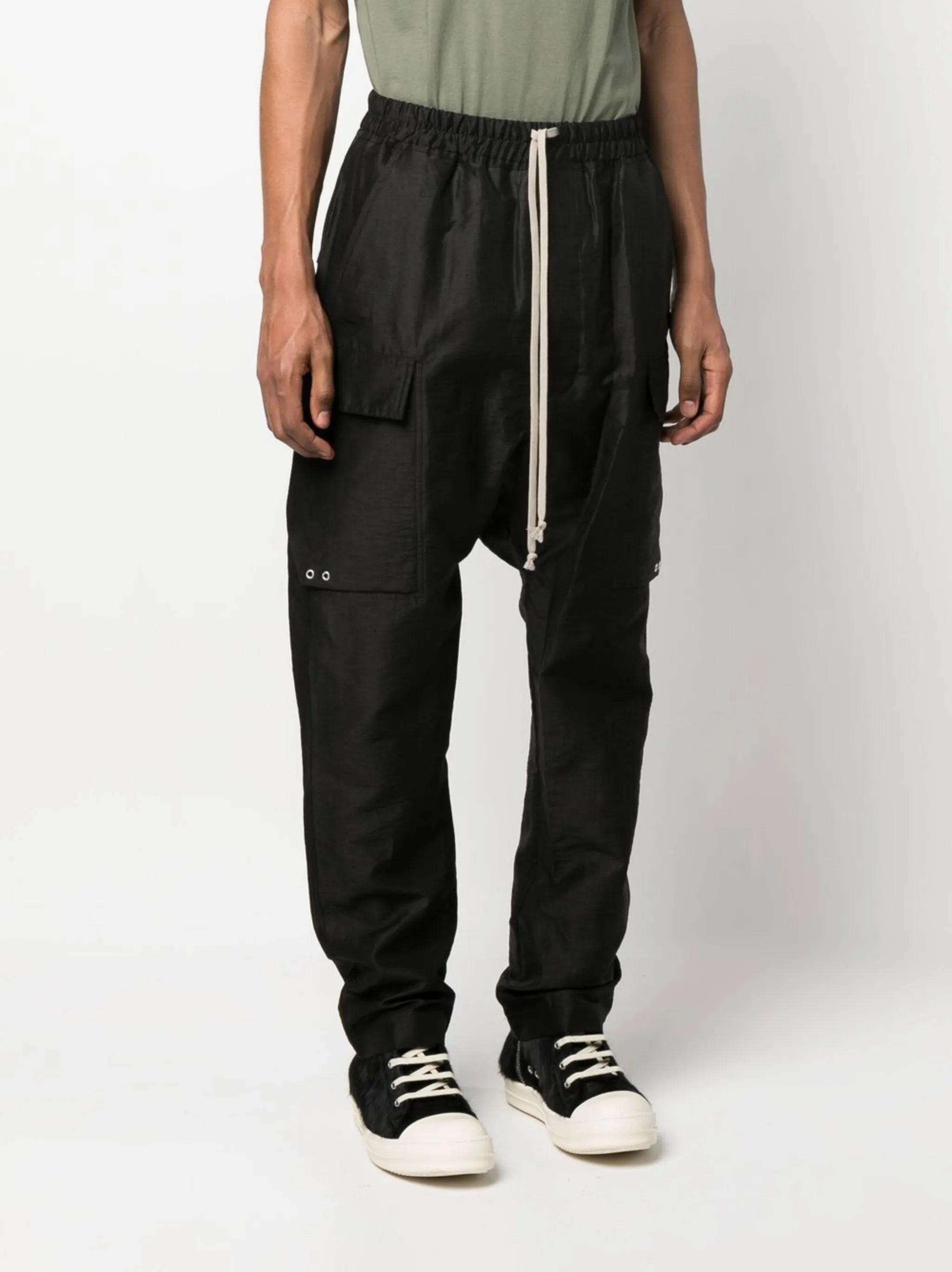 drawstring cargo trousers