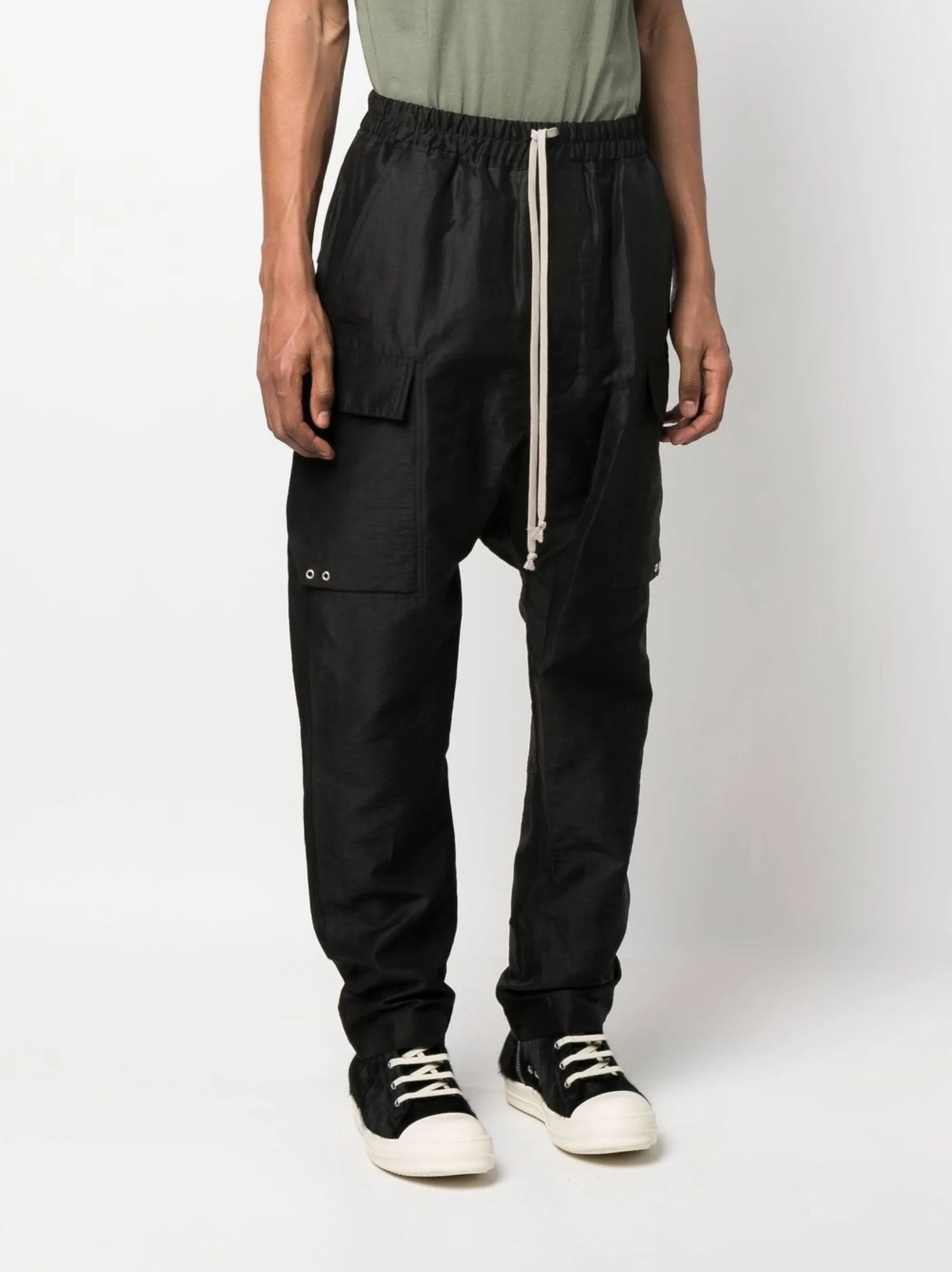 drawstring cargo trousers