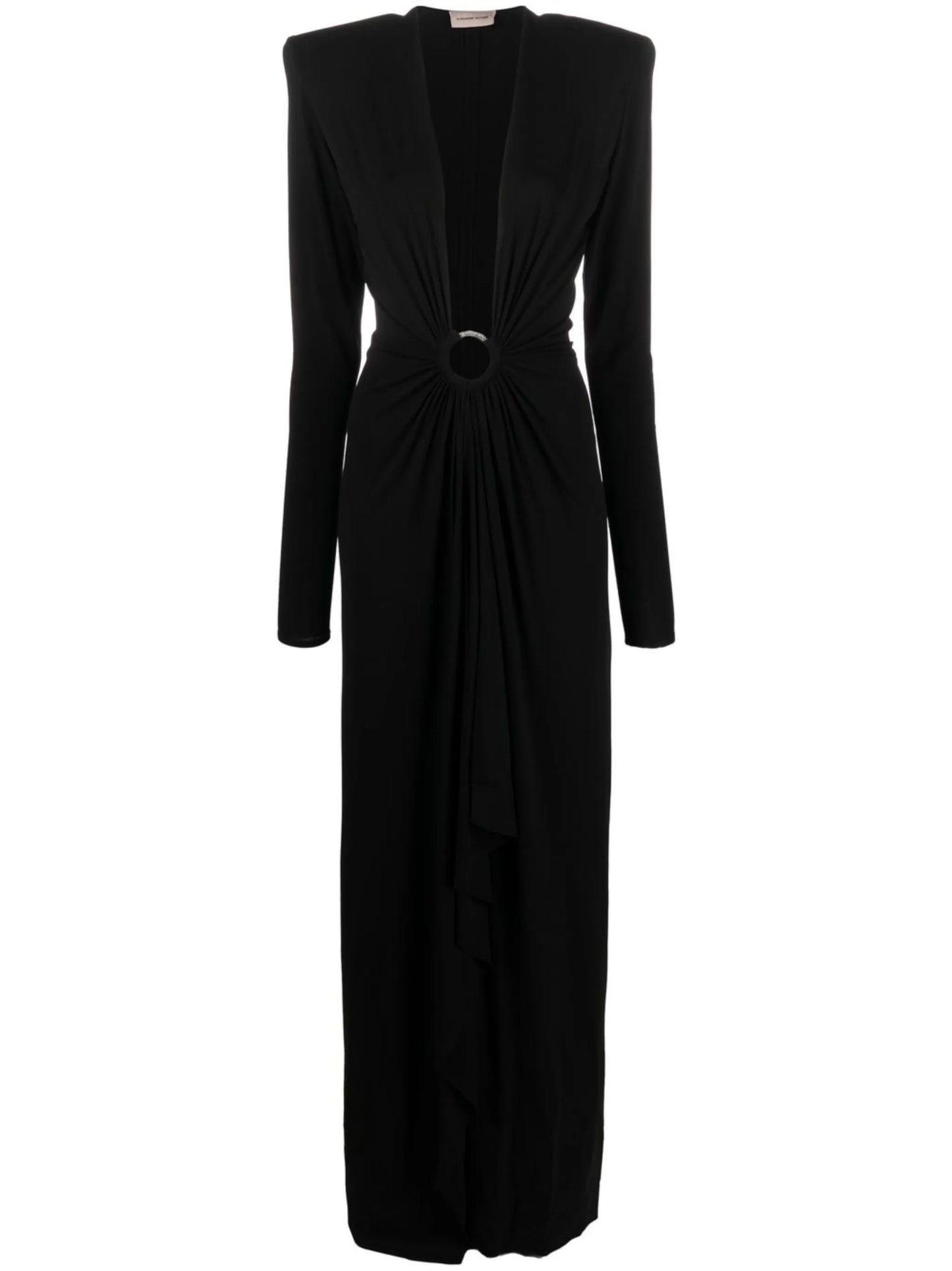 plunge-neck gown