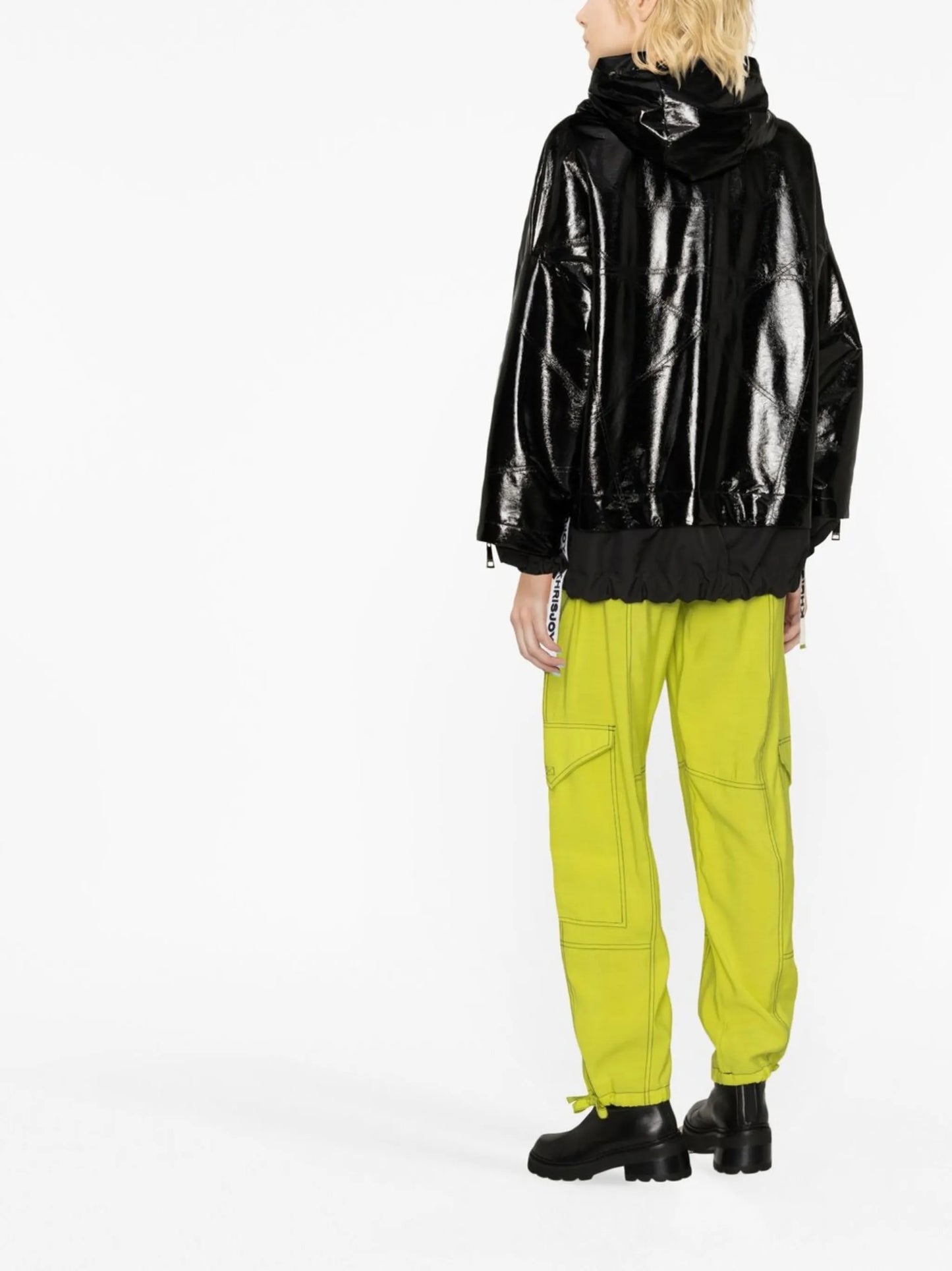 Khris Vinyl hooded windbreaker