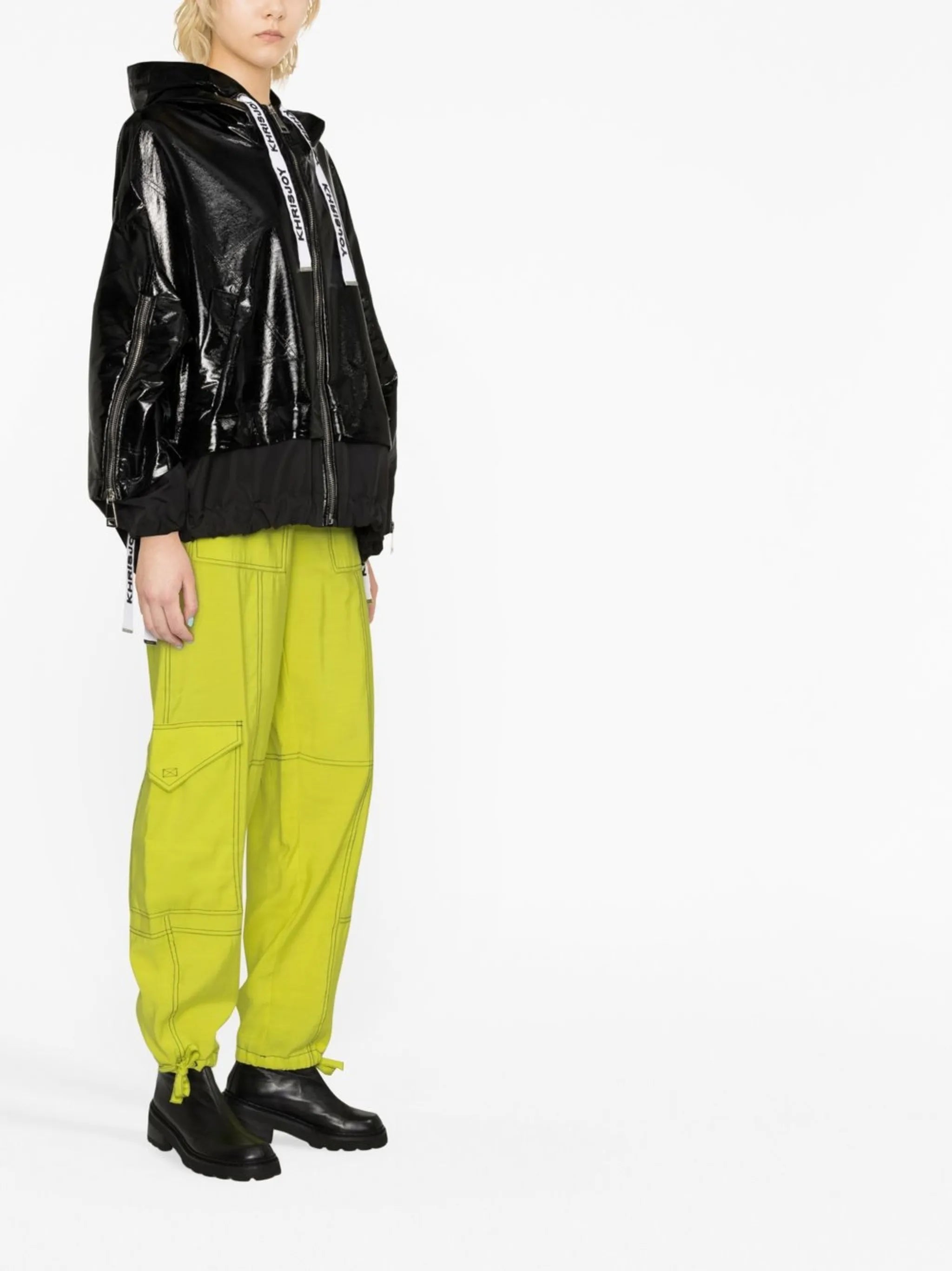 Khris Vinyl hooded windbreaker