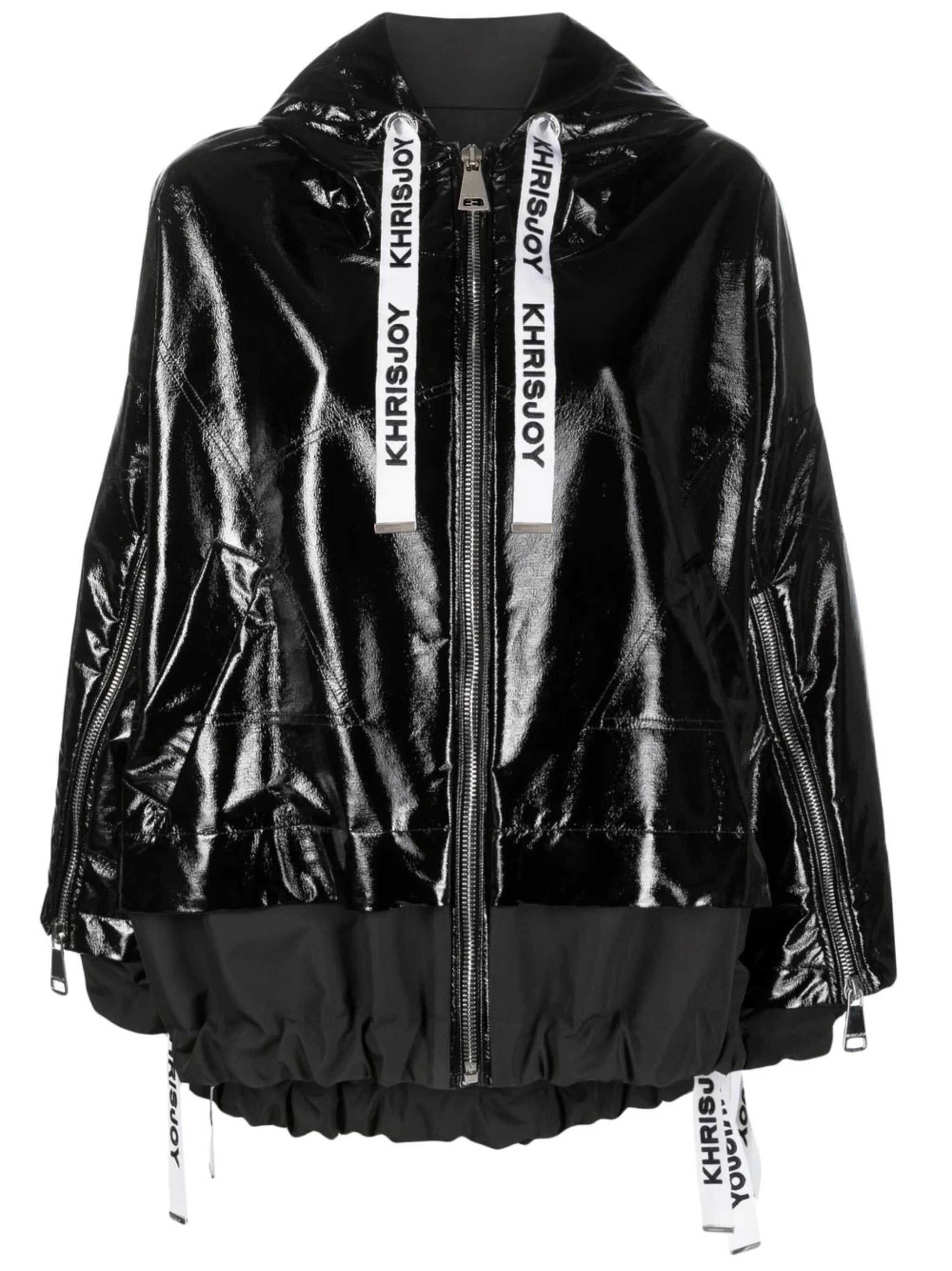 Khris Vinyl hooded windbreaker