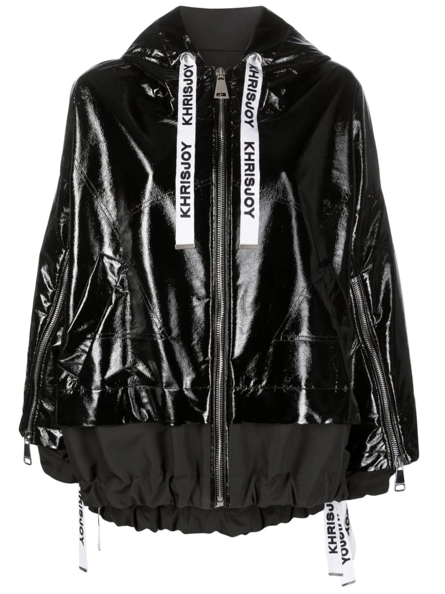 Khris Vinyl hooded windbreaker