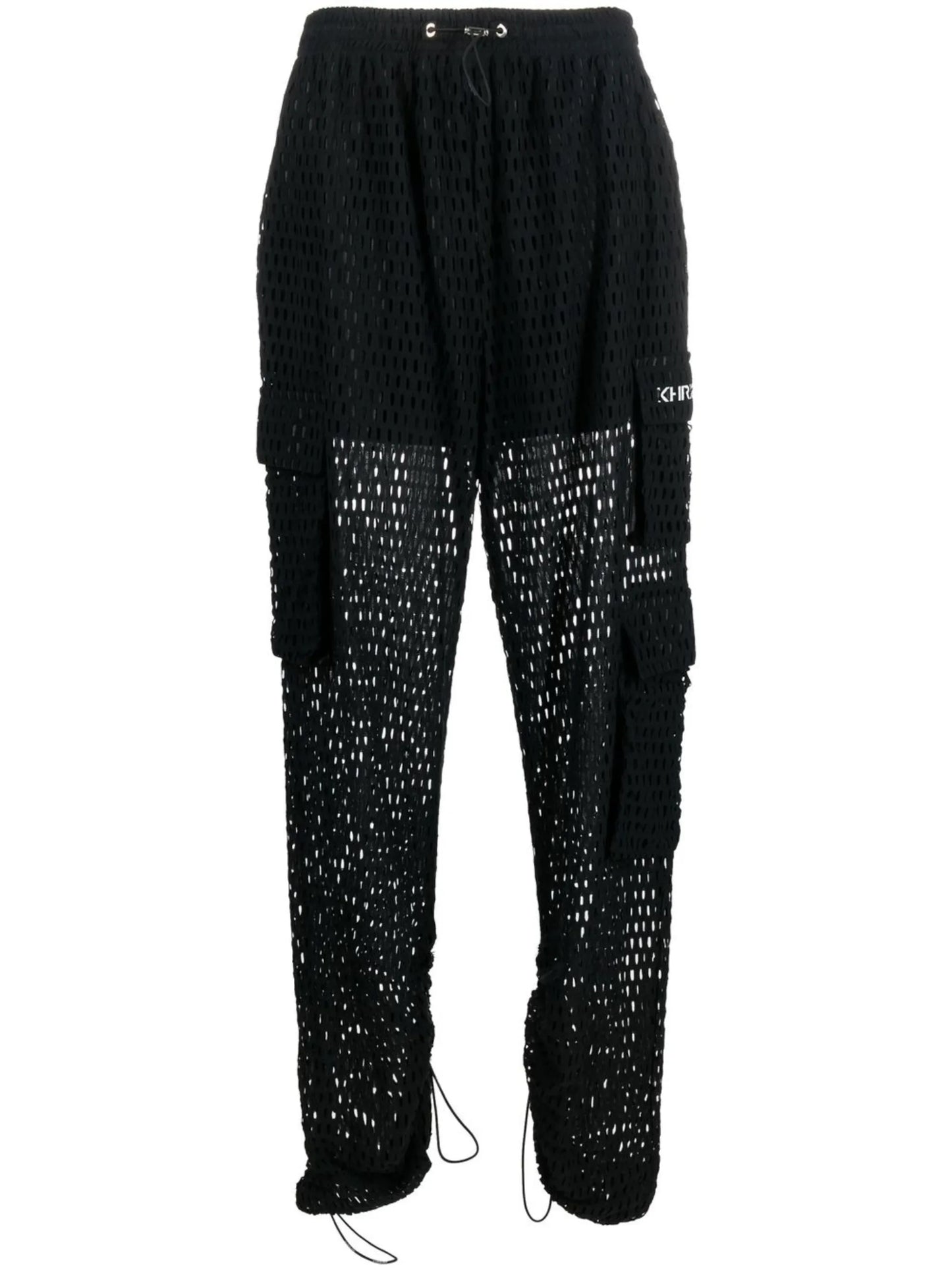 mesh drawstring track pants