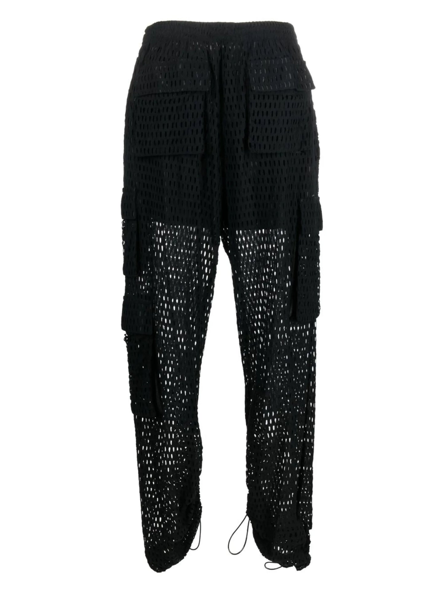 mesh drawstring track pants