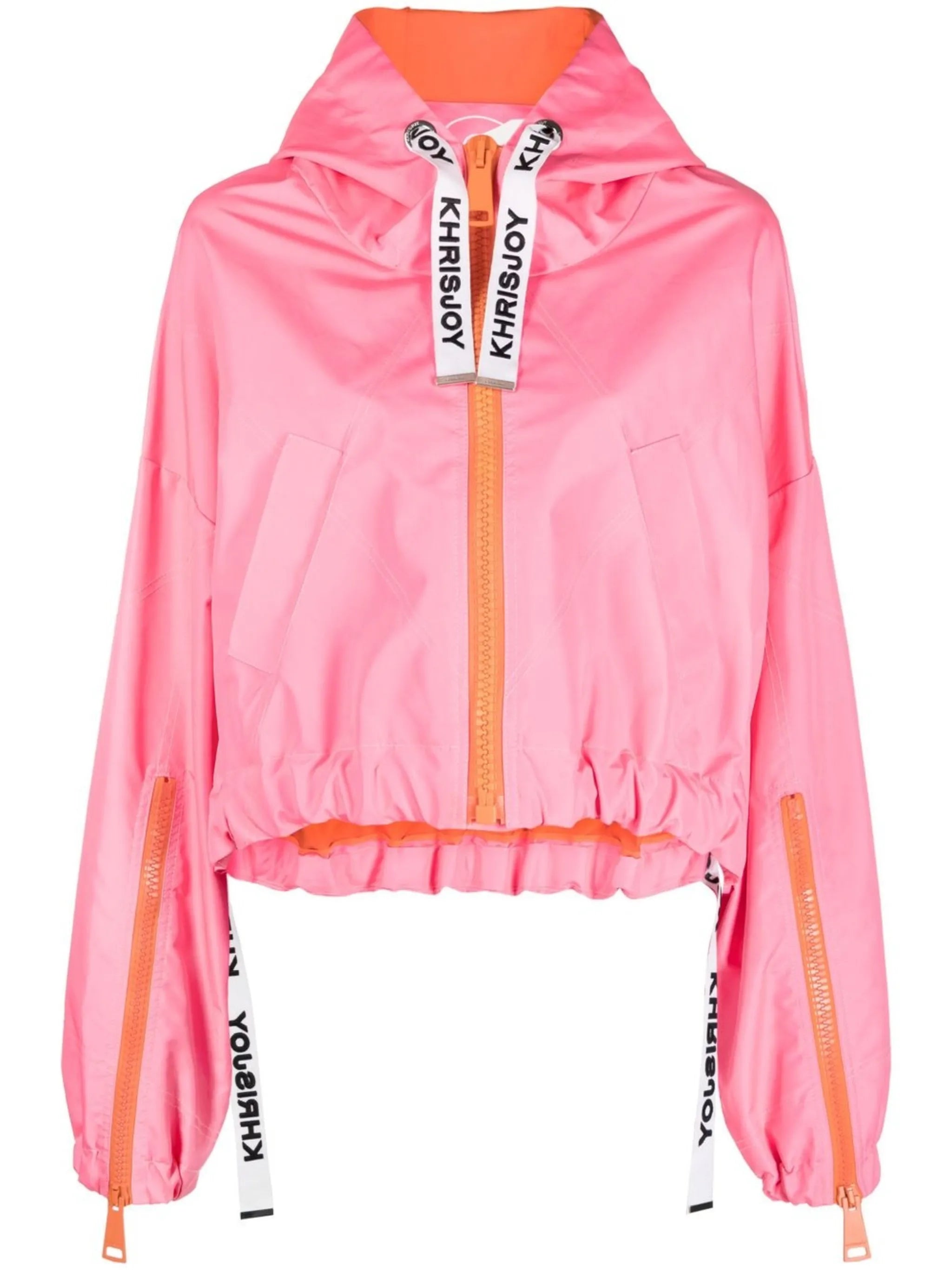 cropped logo windbreaker