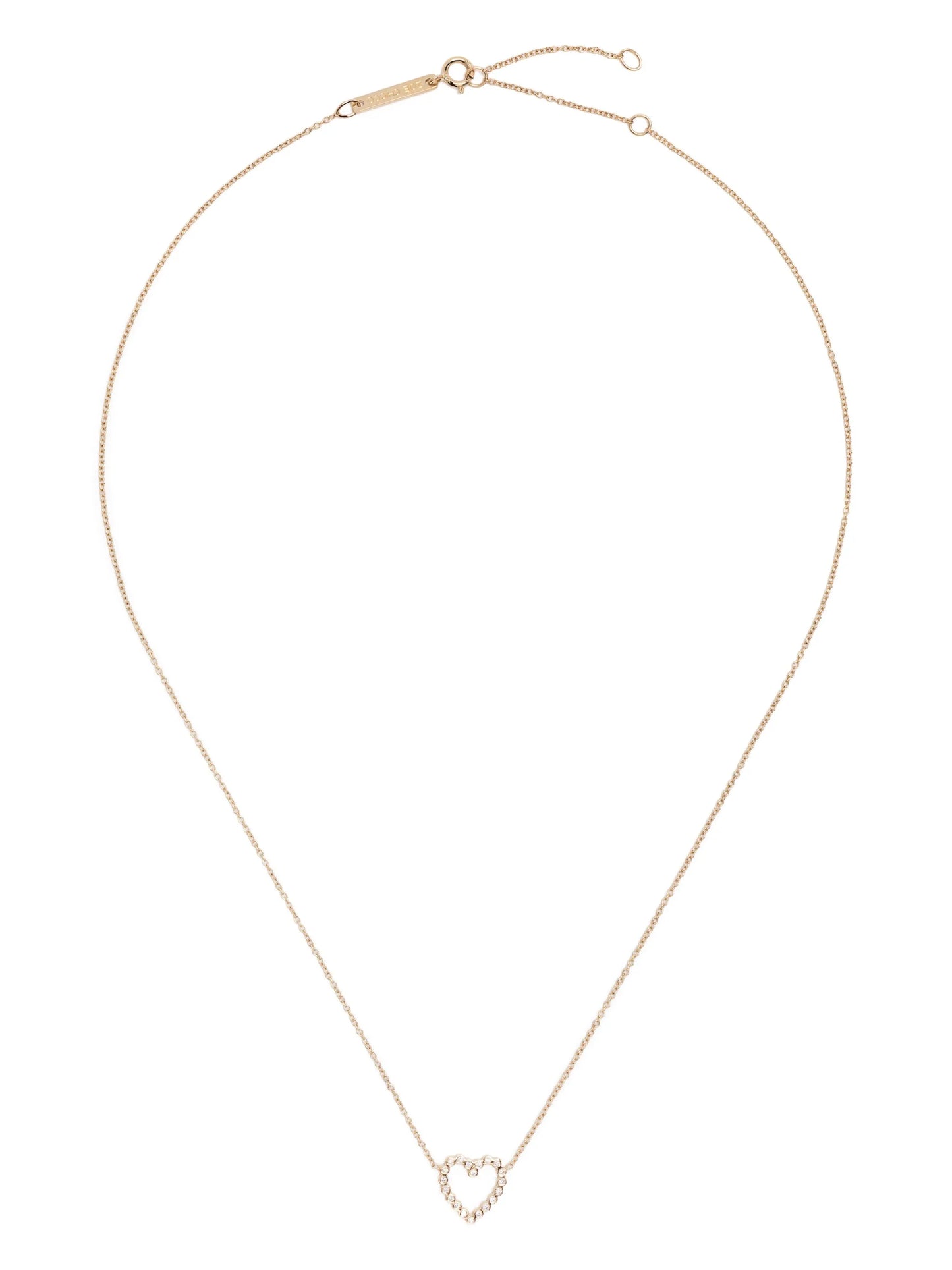14kt yellow gold heart diamond necklace