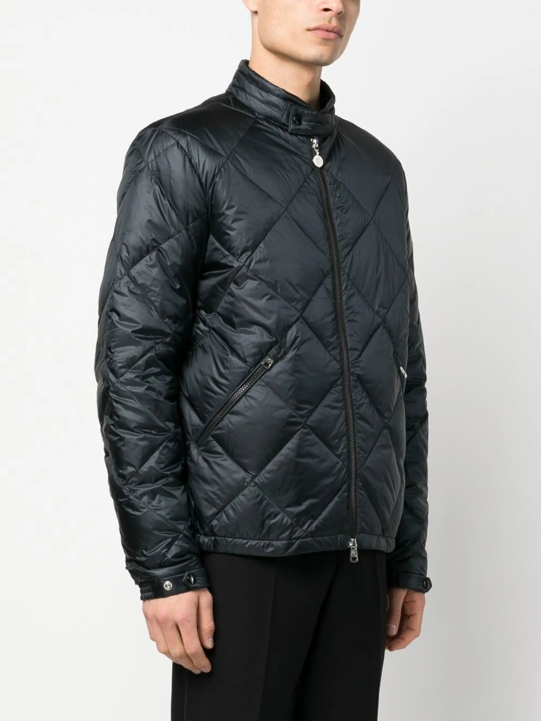 logo patch quilted jacket