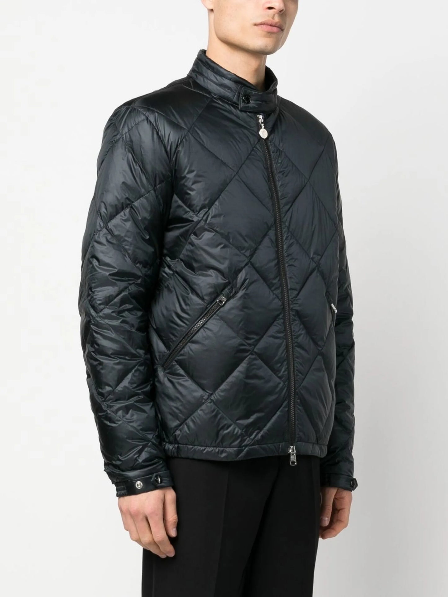 logo patch quilted jacket