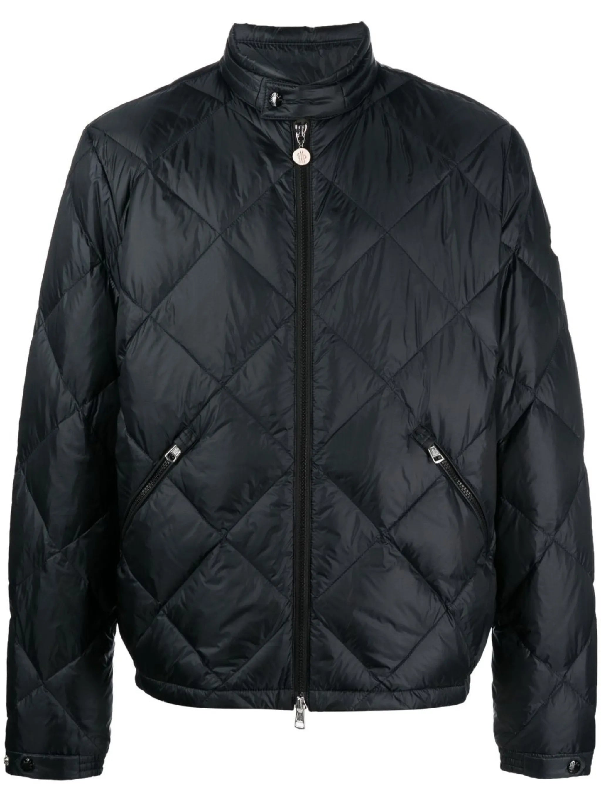 logo patch quilted jacket