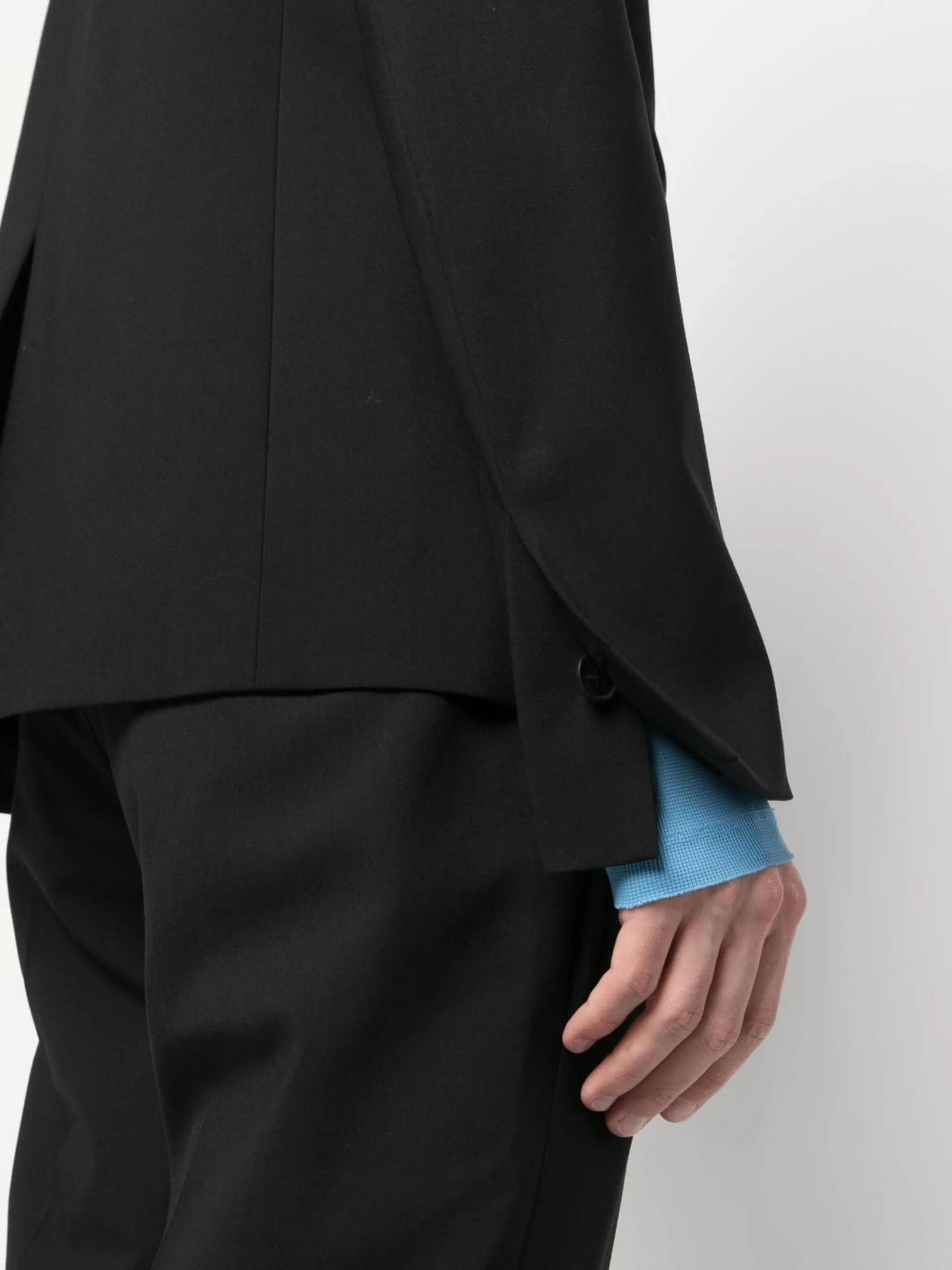 buckle front blazer