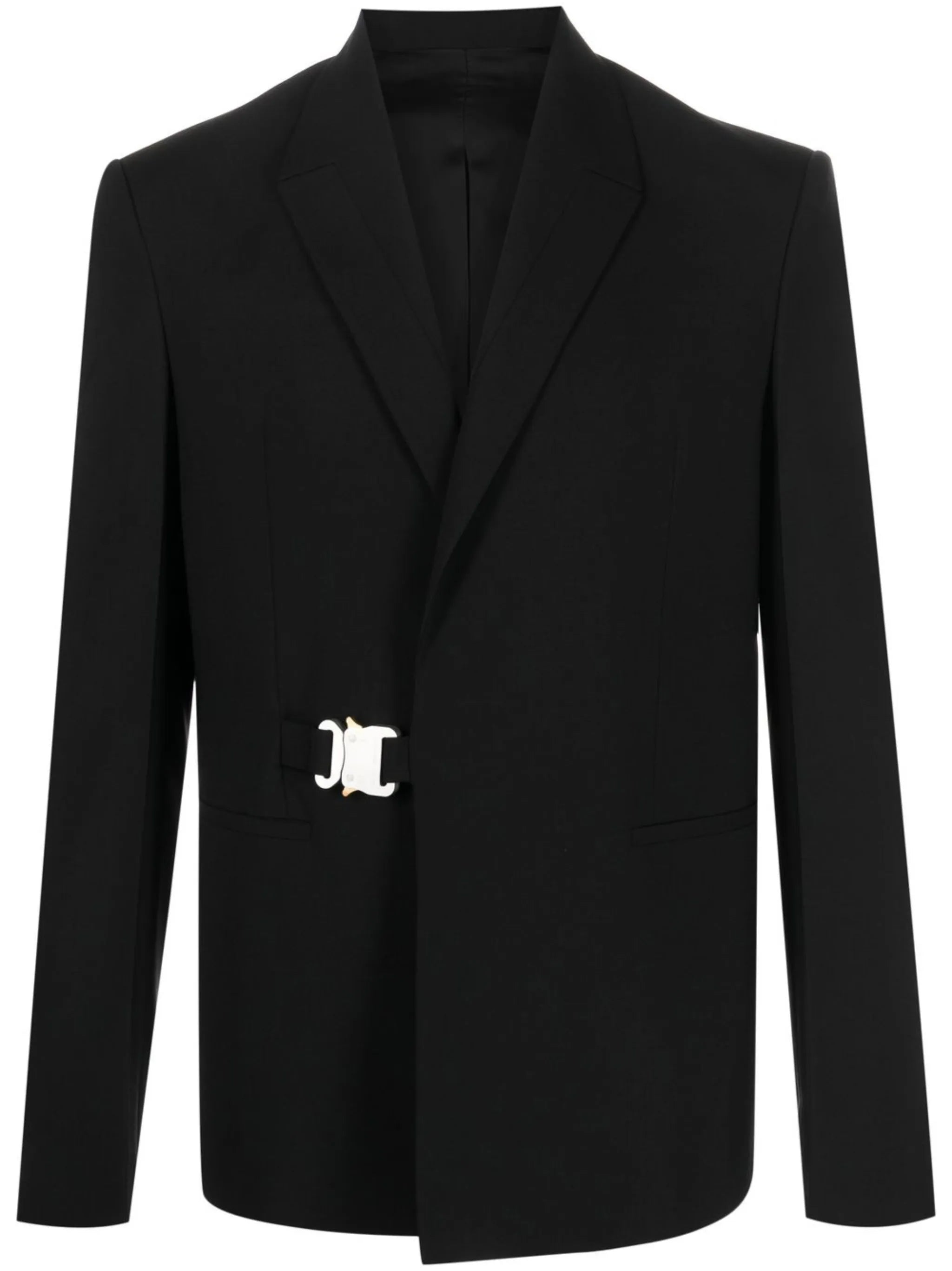buckle front blazer