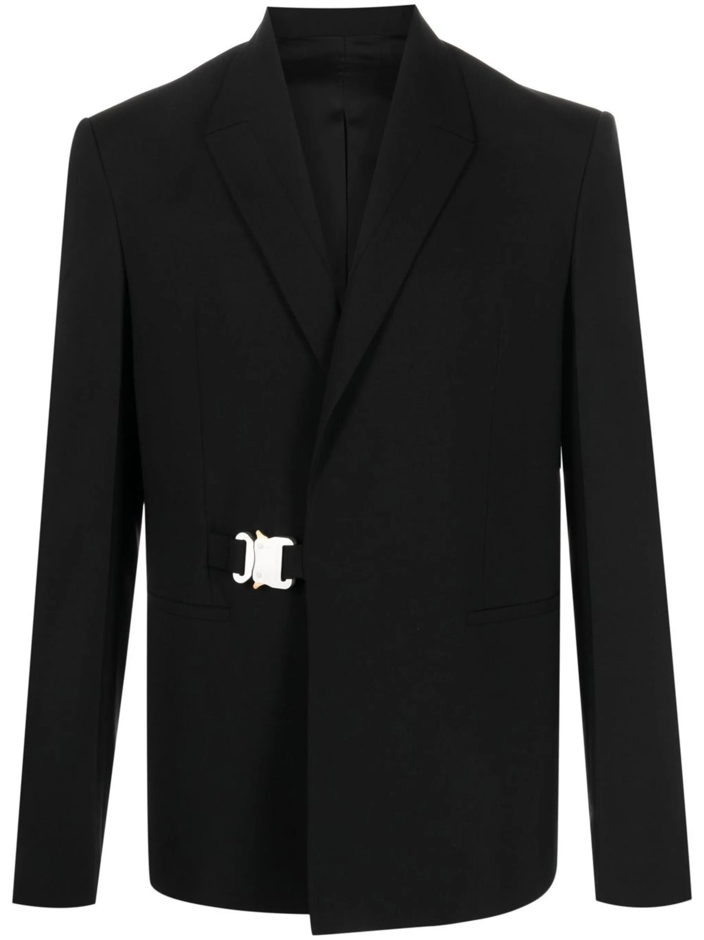 buckle front blazer