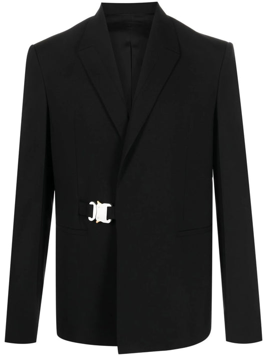 buckle front blazer