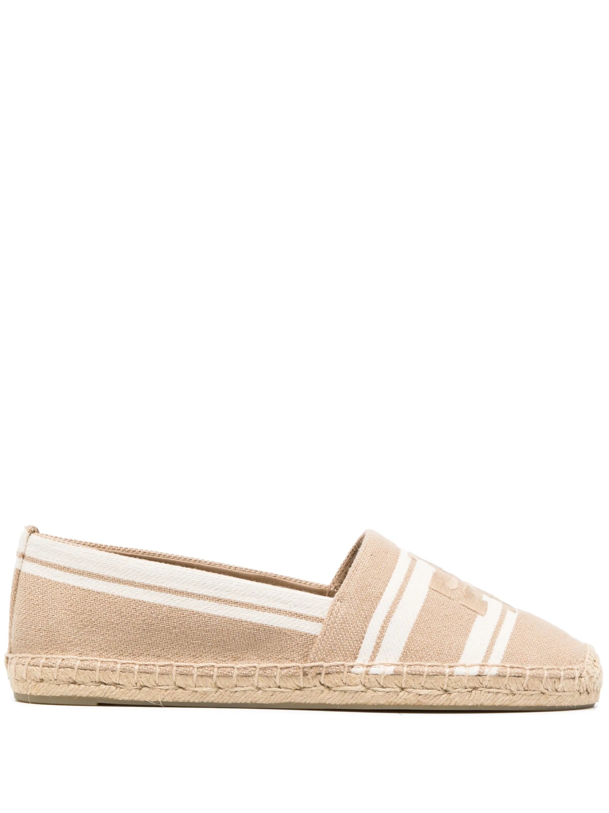 logo-embroidered flat espadrilles