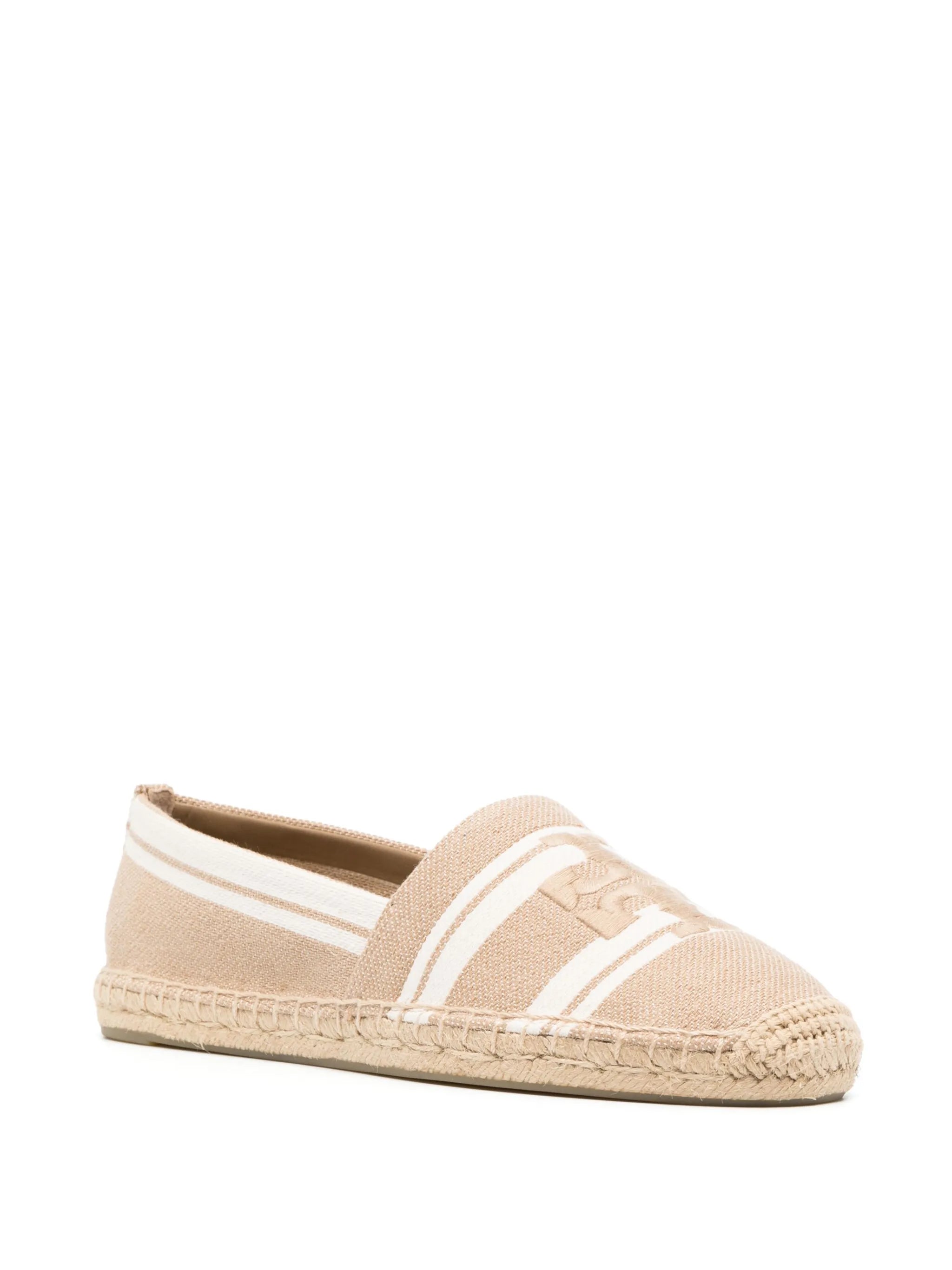logo-embroidered flat espadrilles