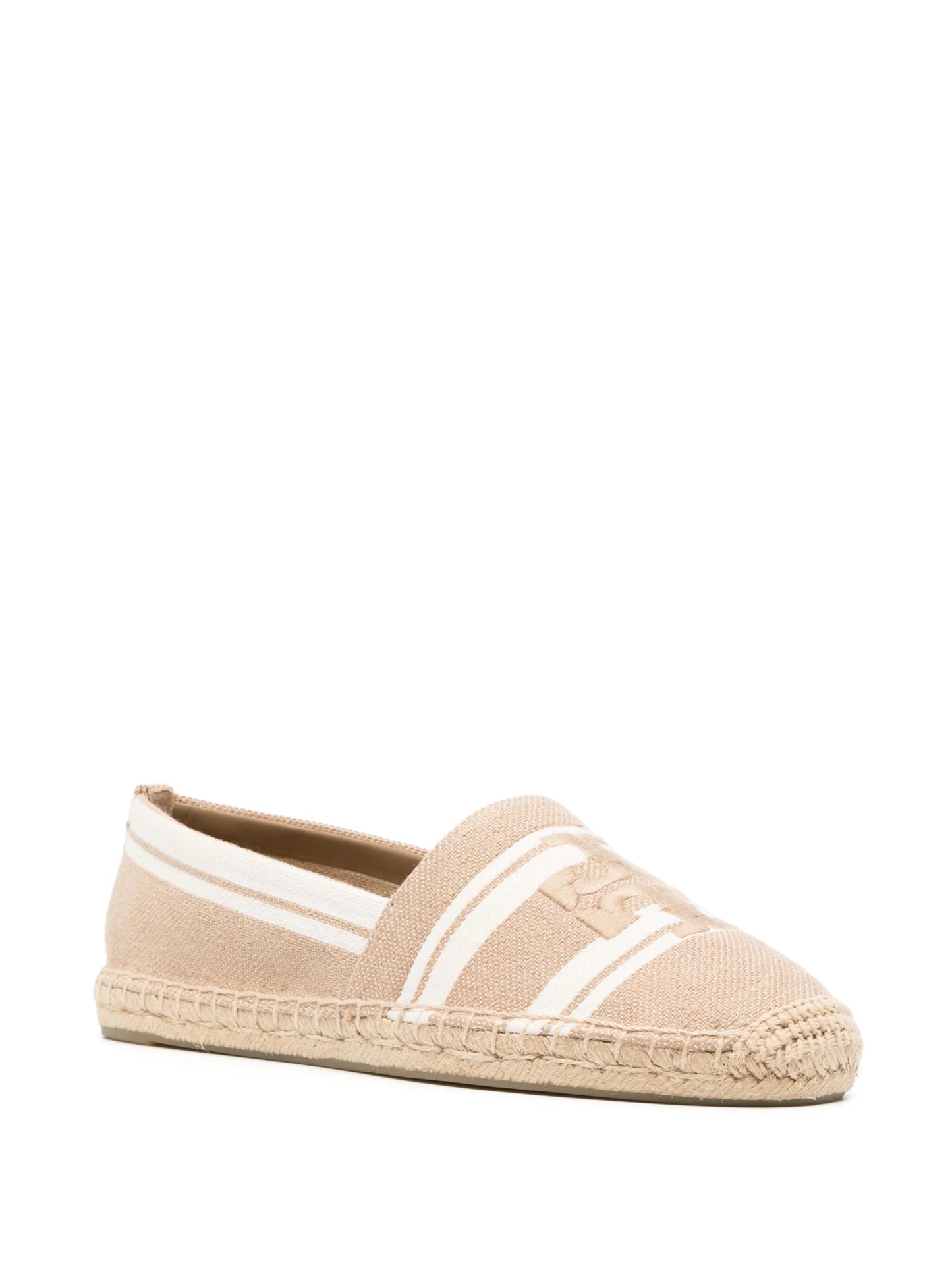 logo-embroidered flat espadrilles