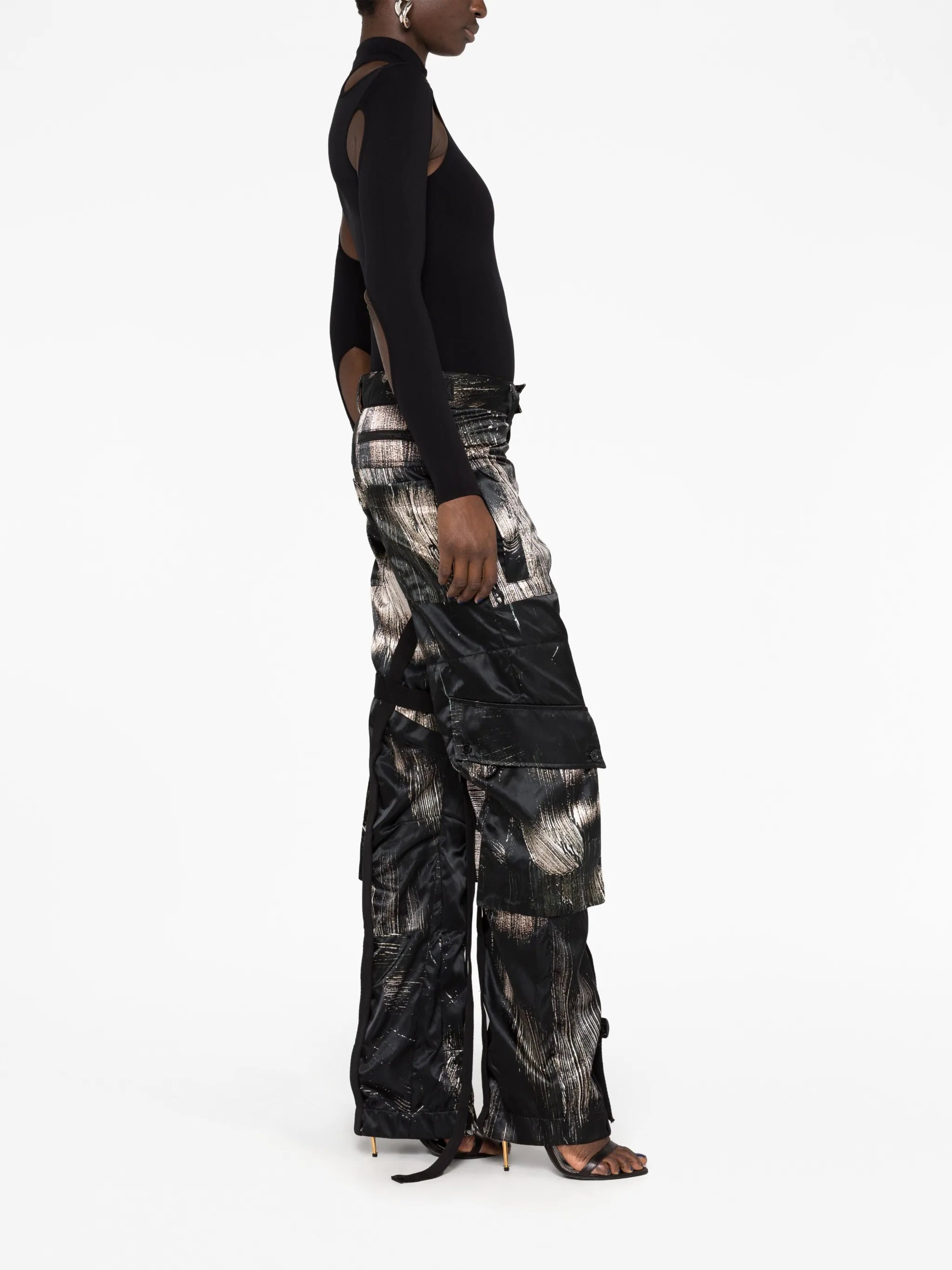 cargo wide-leg trousers