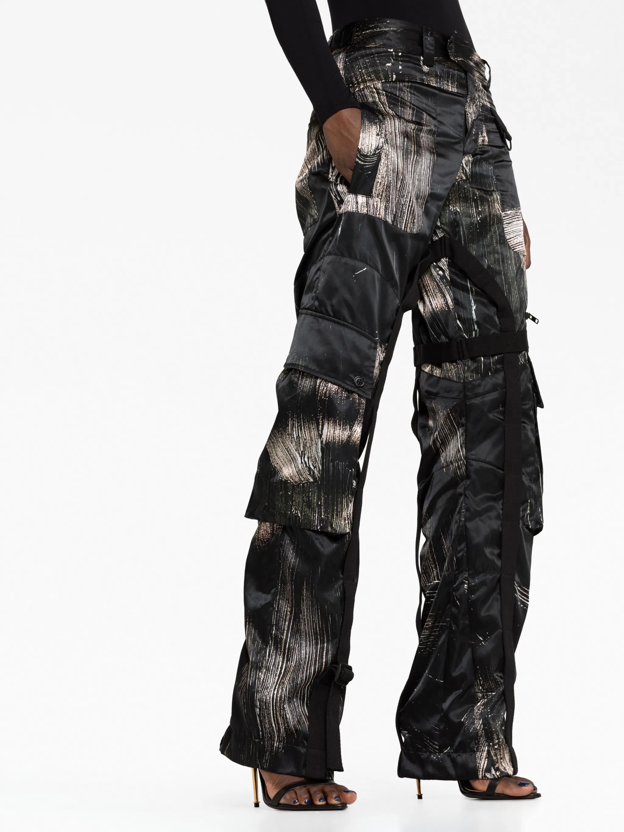 cargo wide-leg trousers