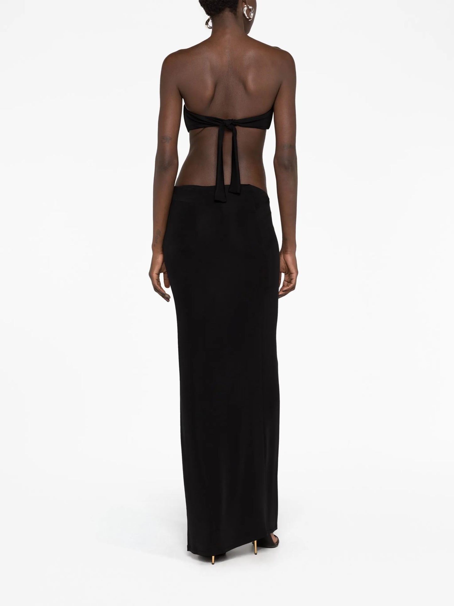 Carve cut-out strapless dress