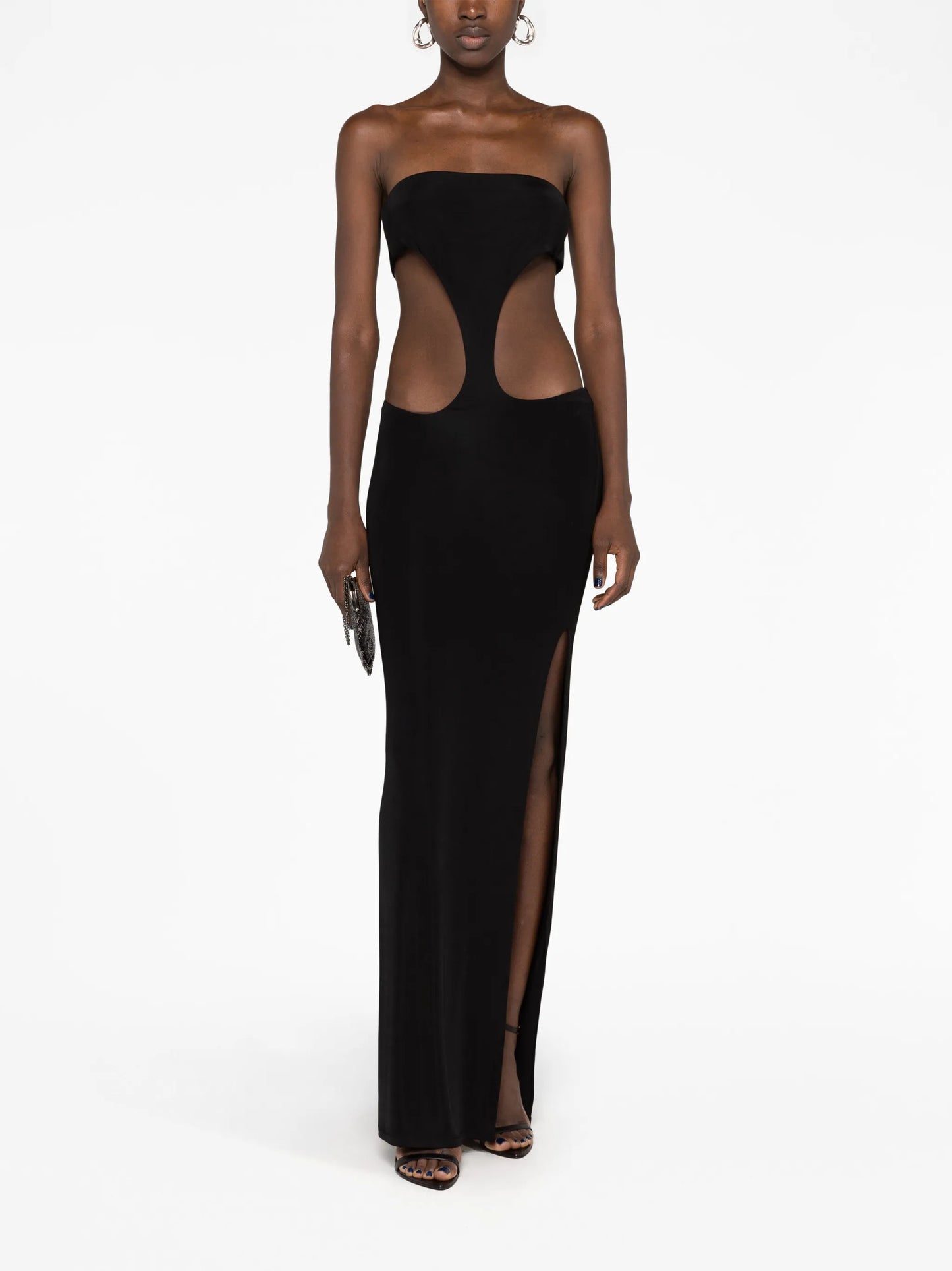 Carve cut-out strapless dress