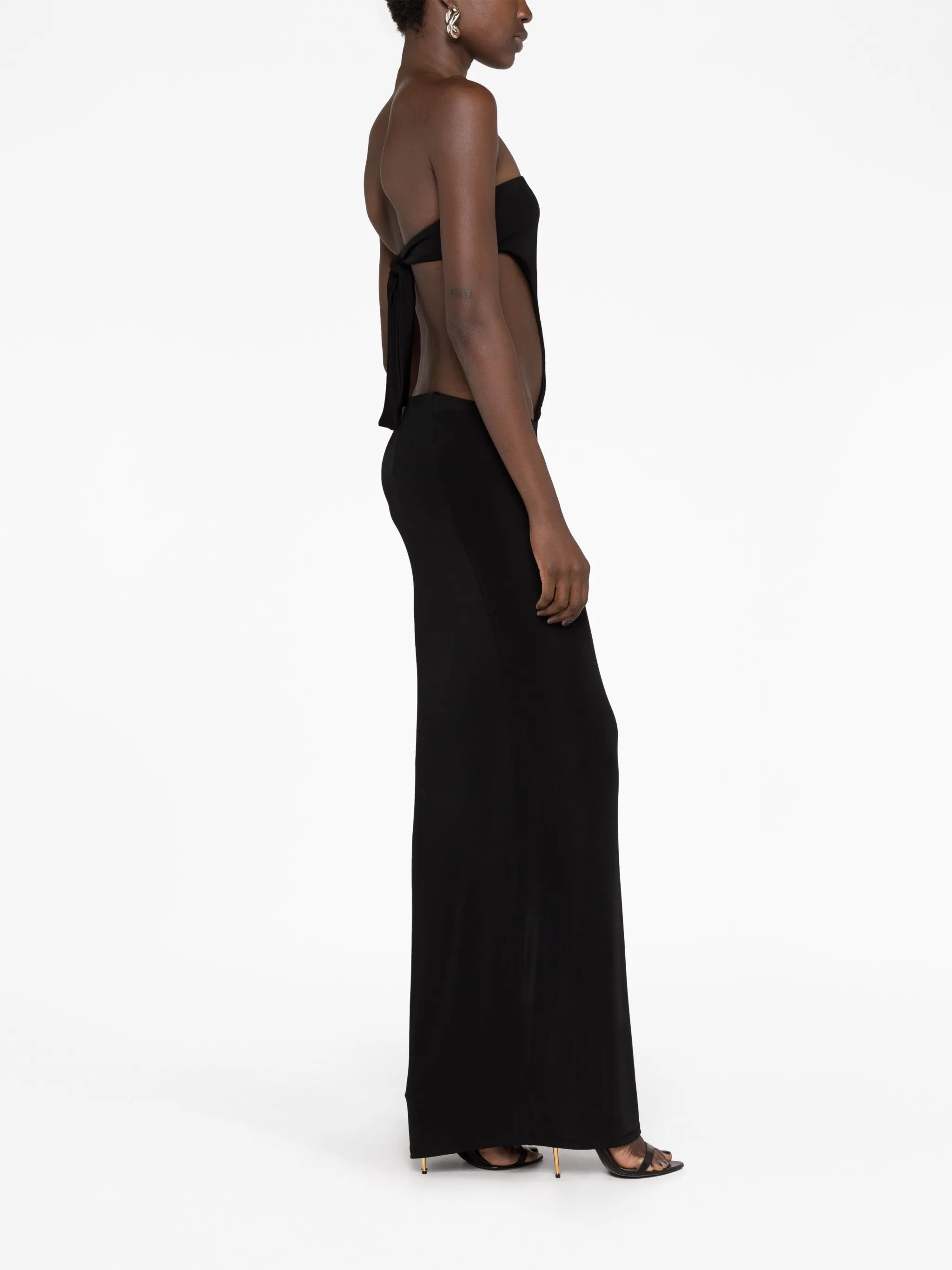 Carve cut-out strapless dress