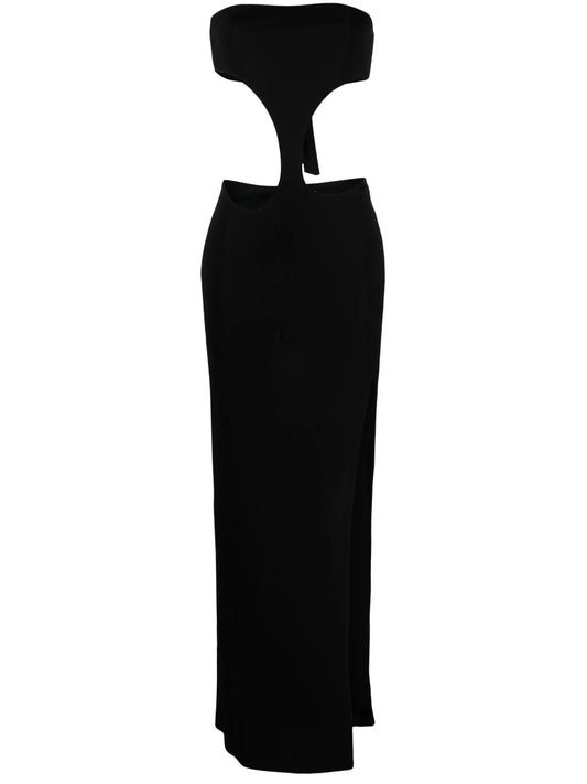 Carve cut-out strapless dress