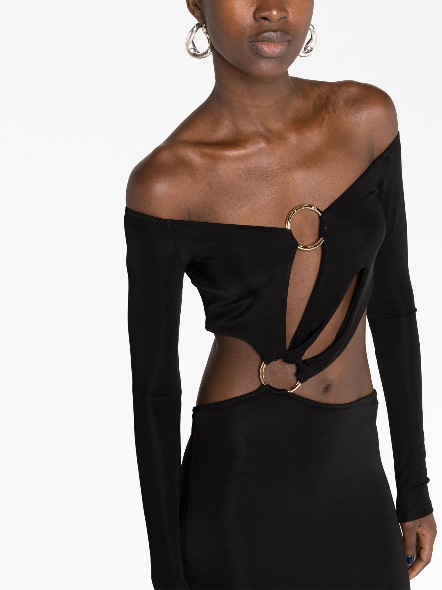 off-shoulder cut-out dress