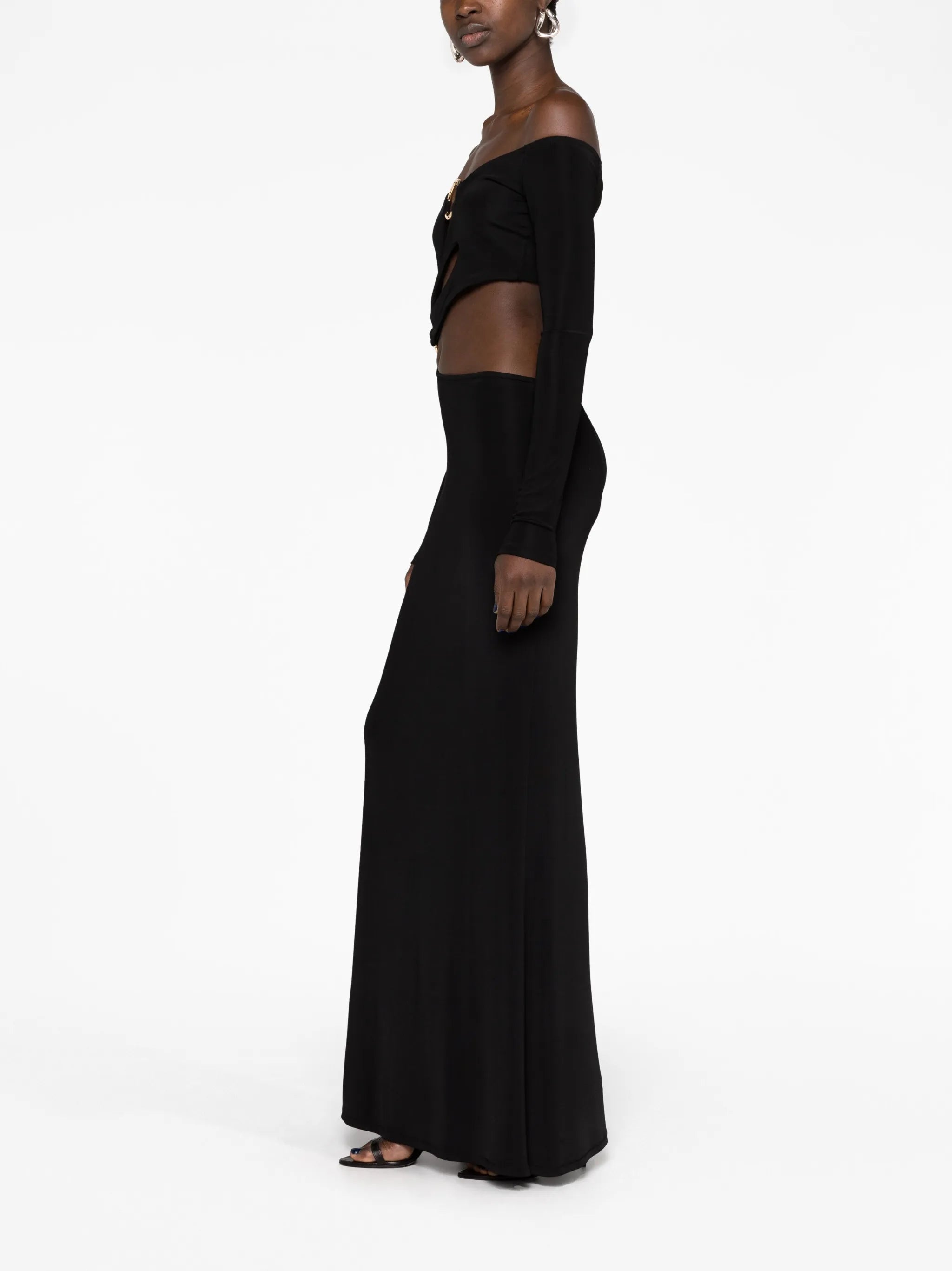 off-shoulder cut-out dress