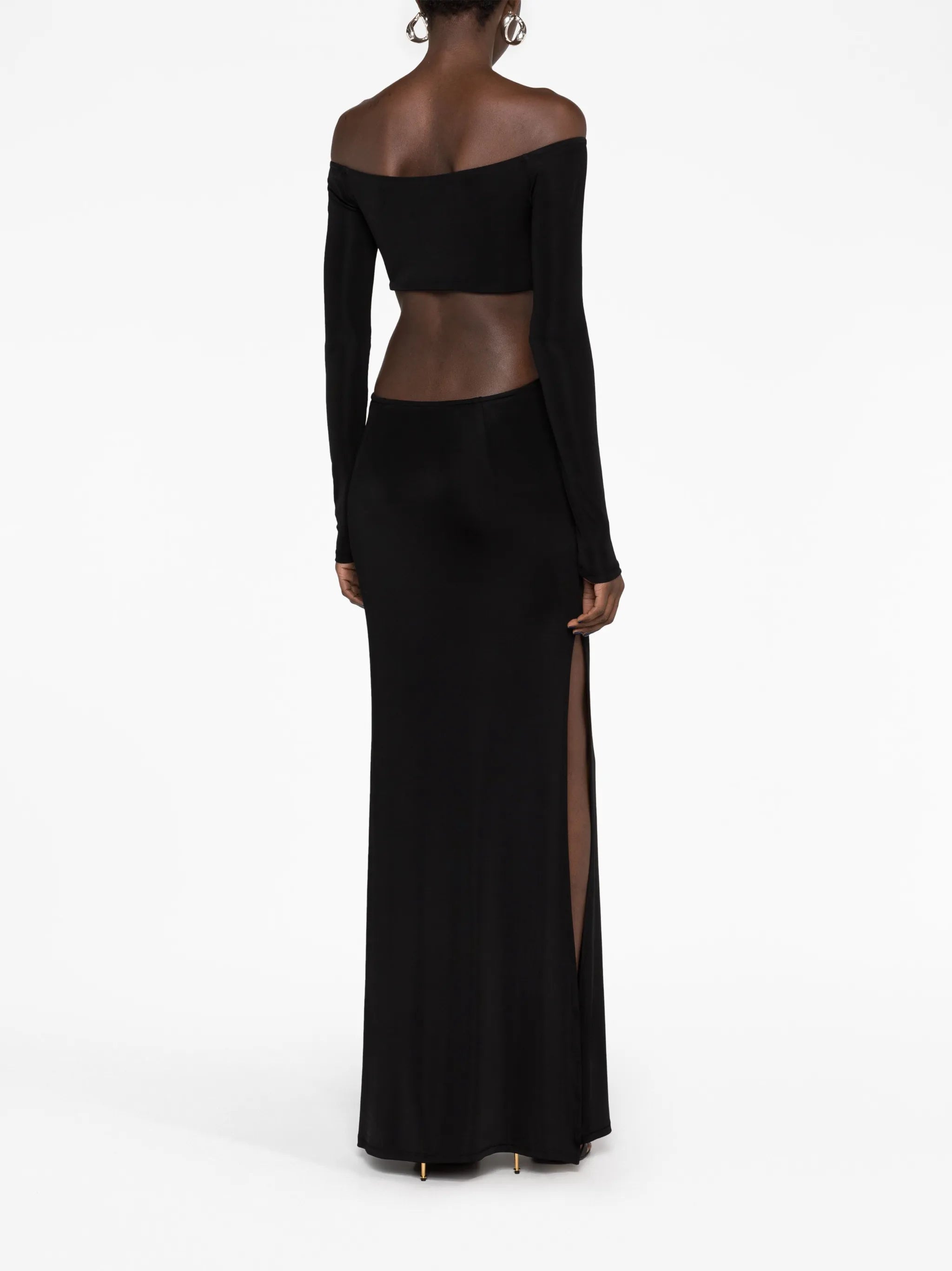 off-shoulder cut-out dress