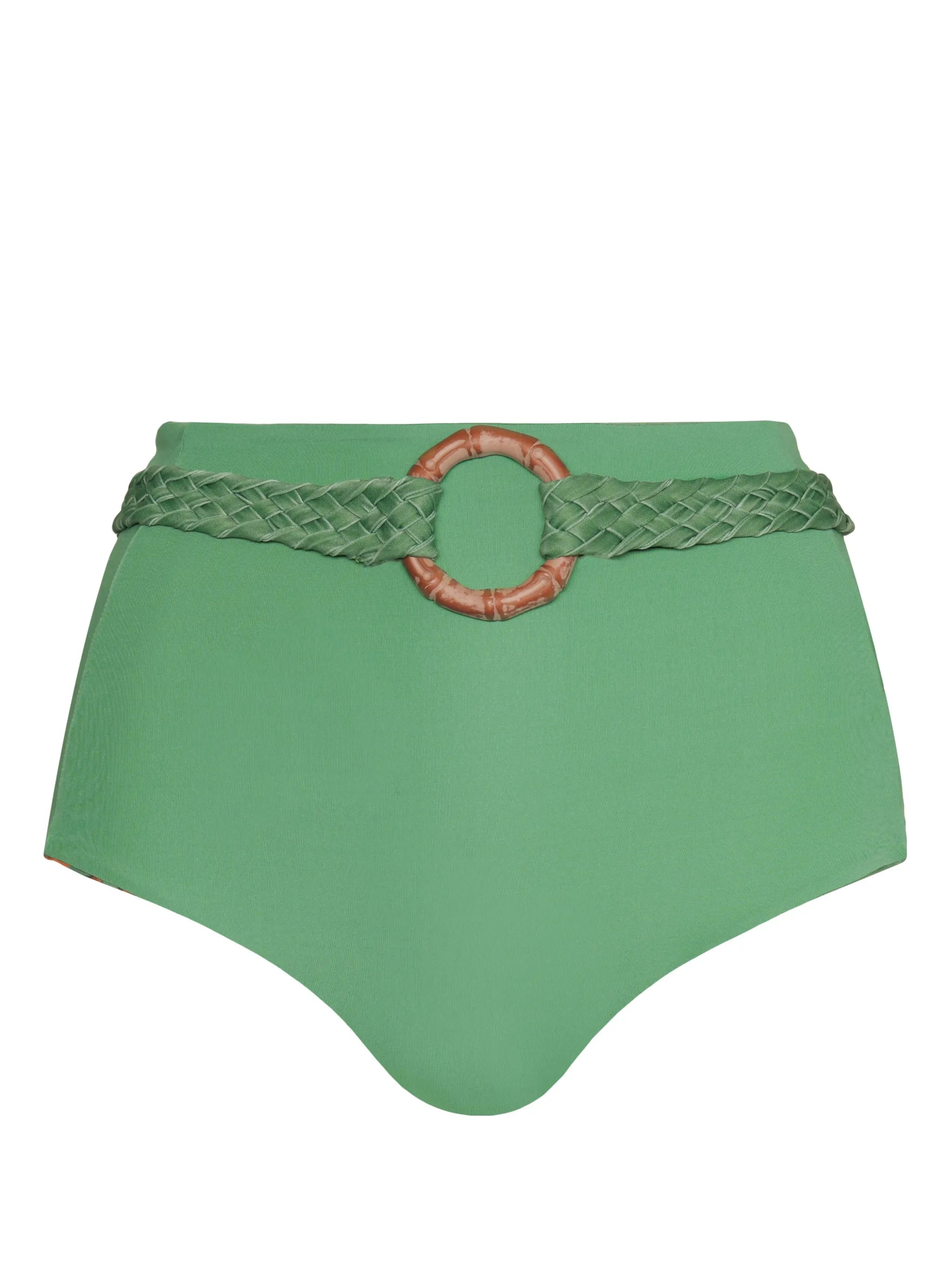 Cumbi leaf-print bikini bottoms