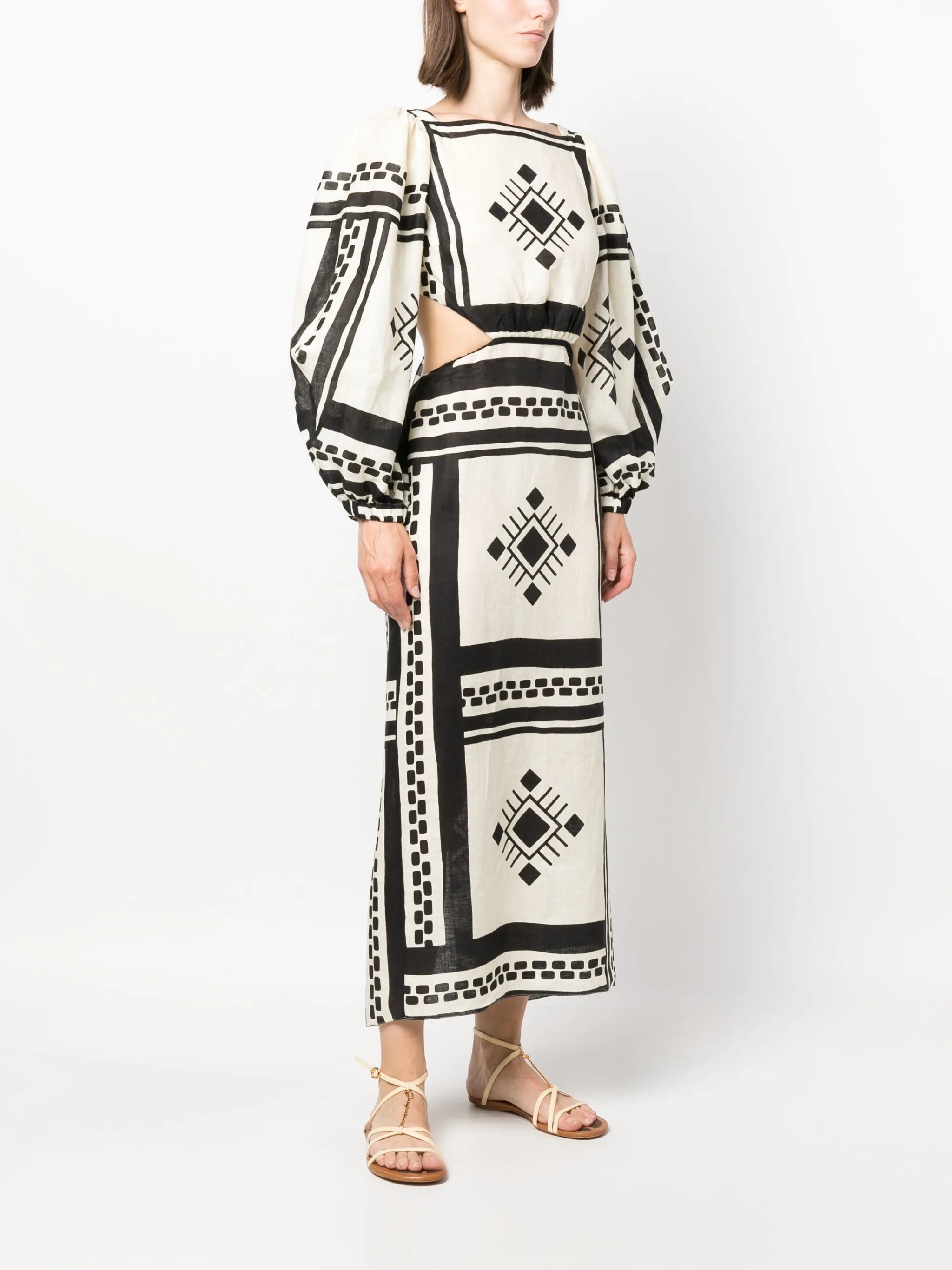 Sachamama geometric-print maxi dress