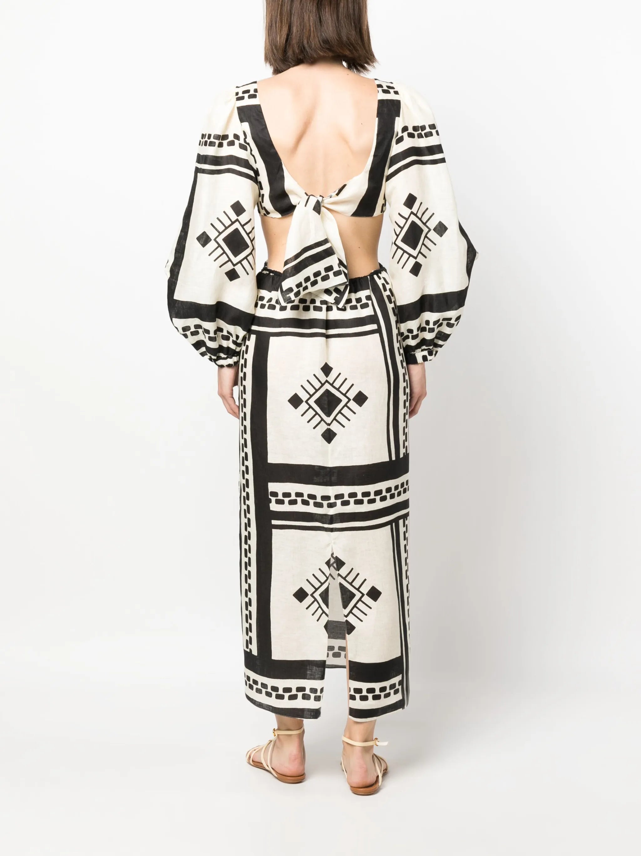 Sachamama geometric-print maxi dress