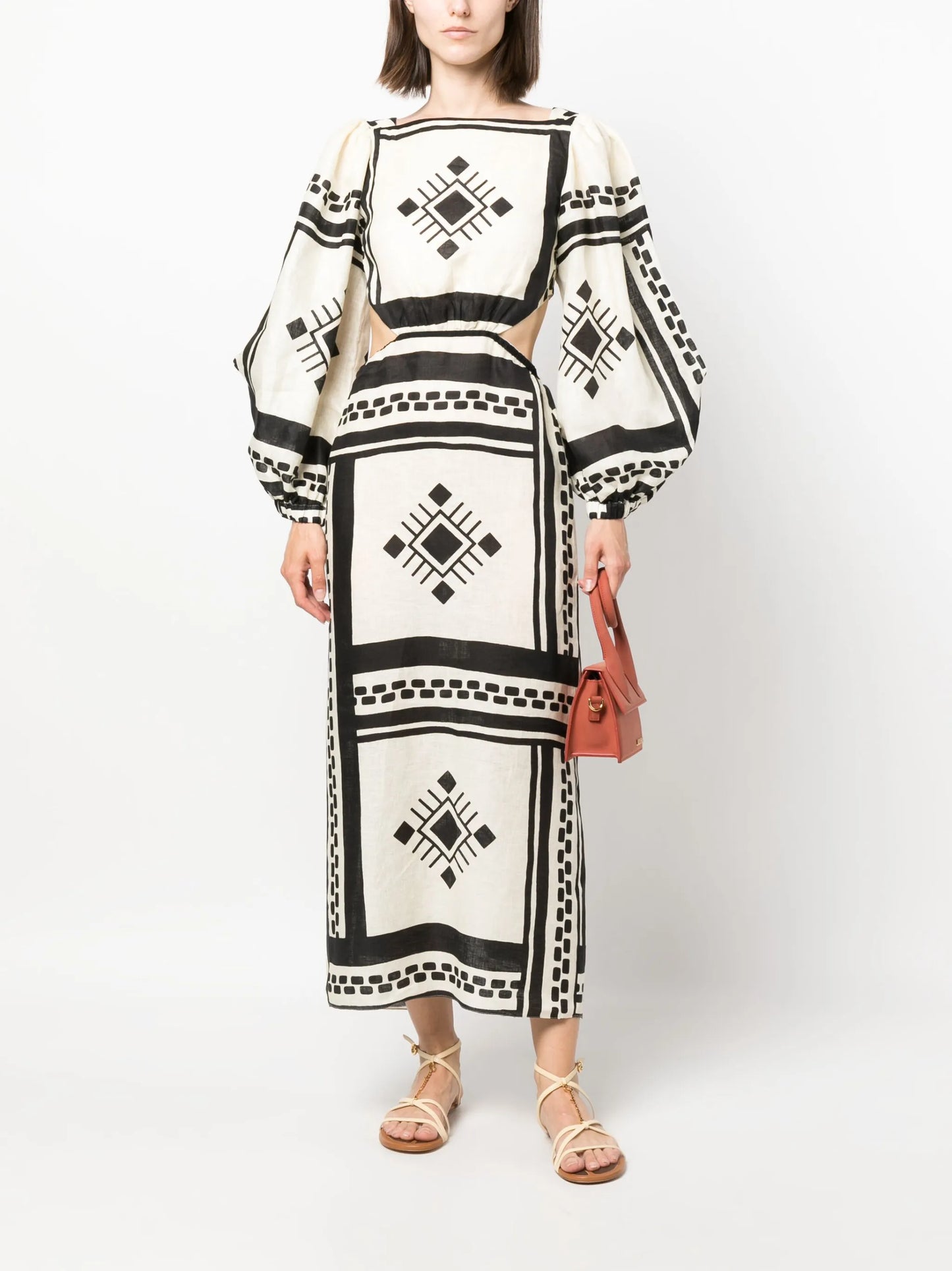 Sachamama geometric-print maxi dress