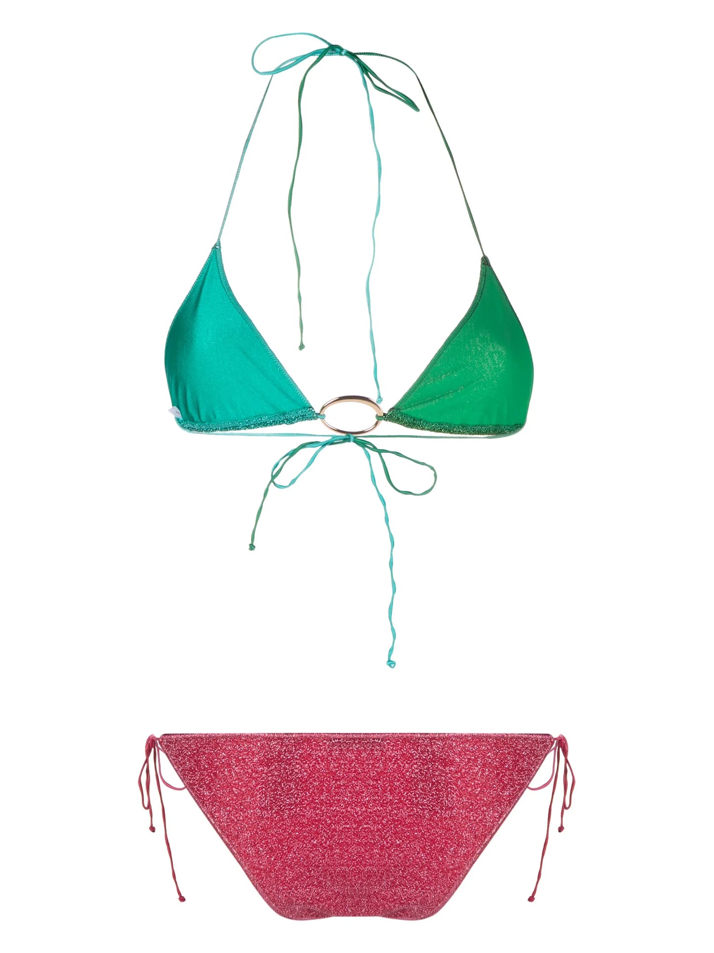 Gem Colore metallic-effect bikini