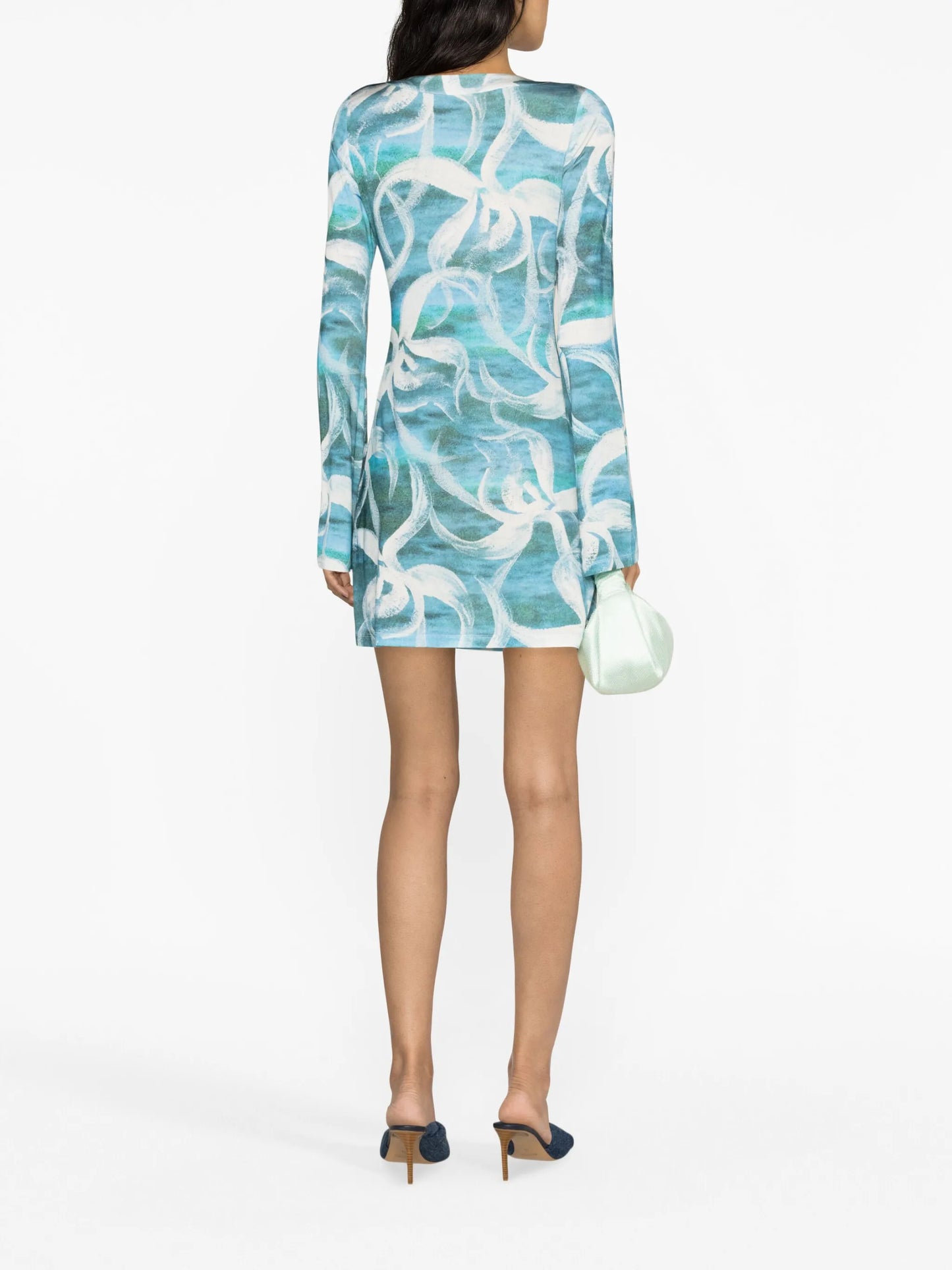 floral-print long-sleeve minidress