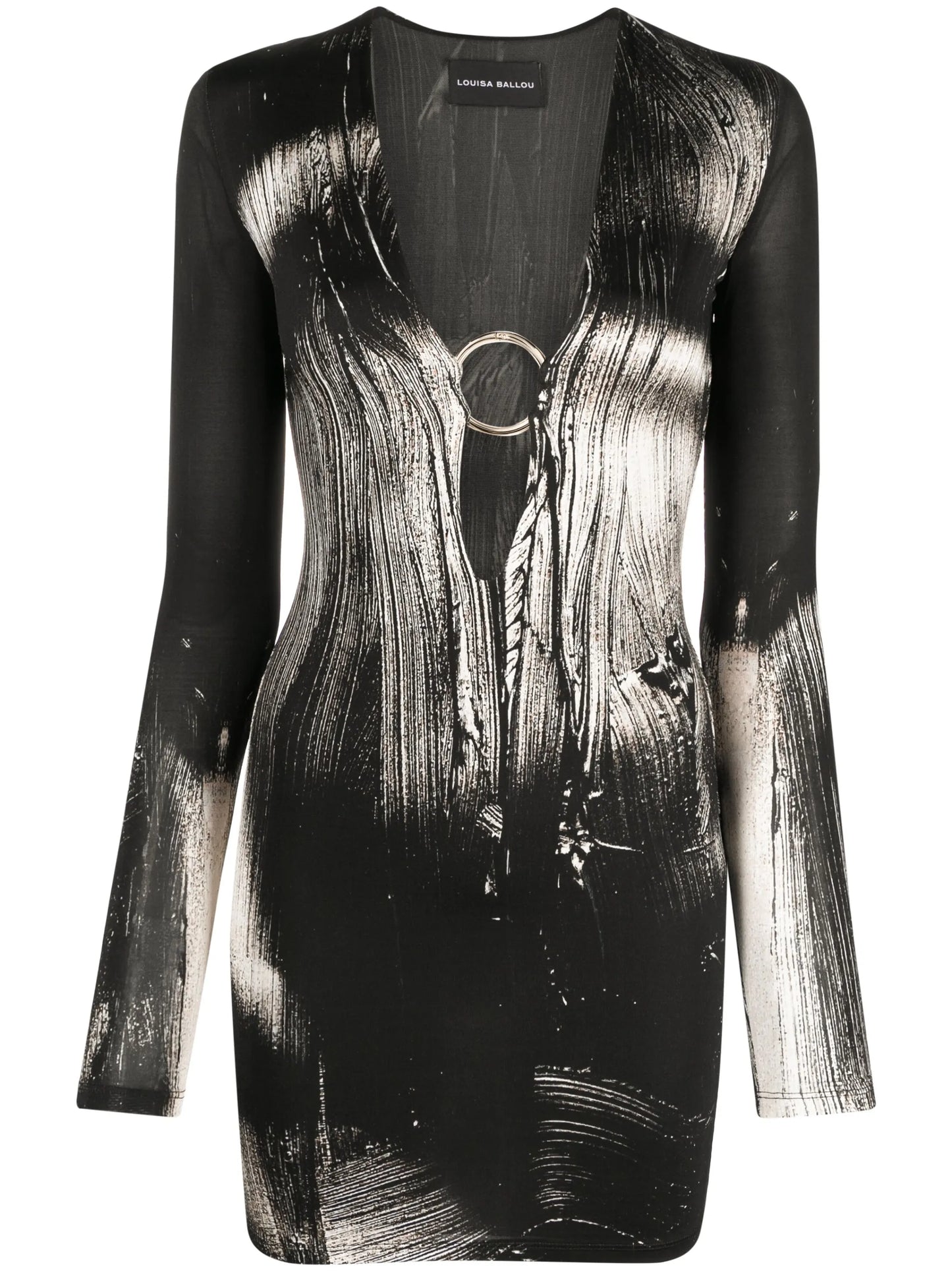 Helios printed mesh minidress