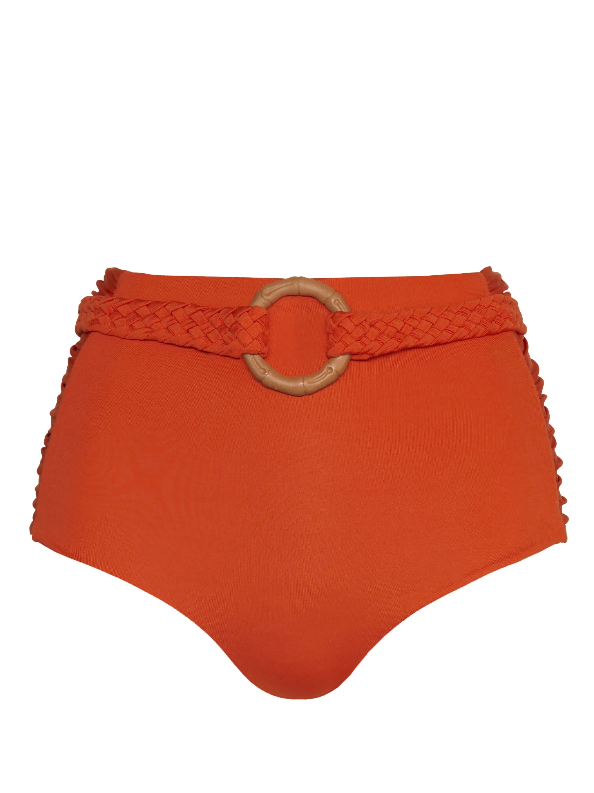 belted-waist reversible bikini bottoms