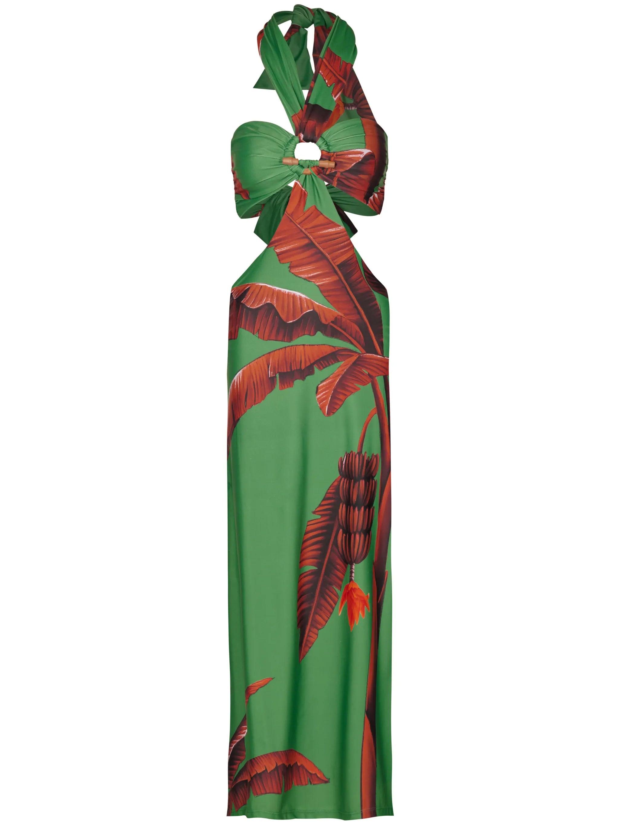 Platanera Oriental tree-print dress