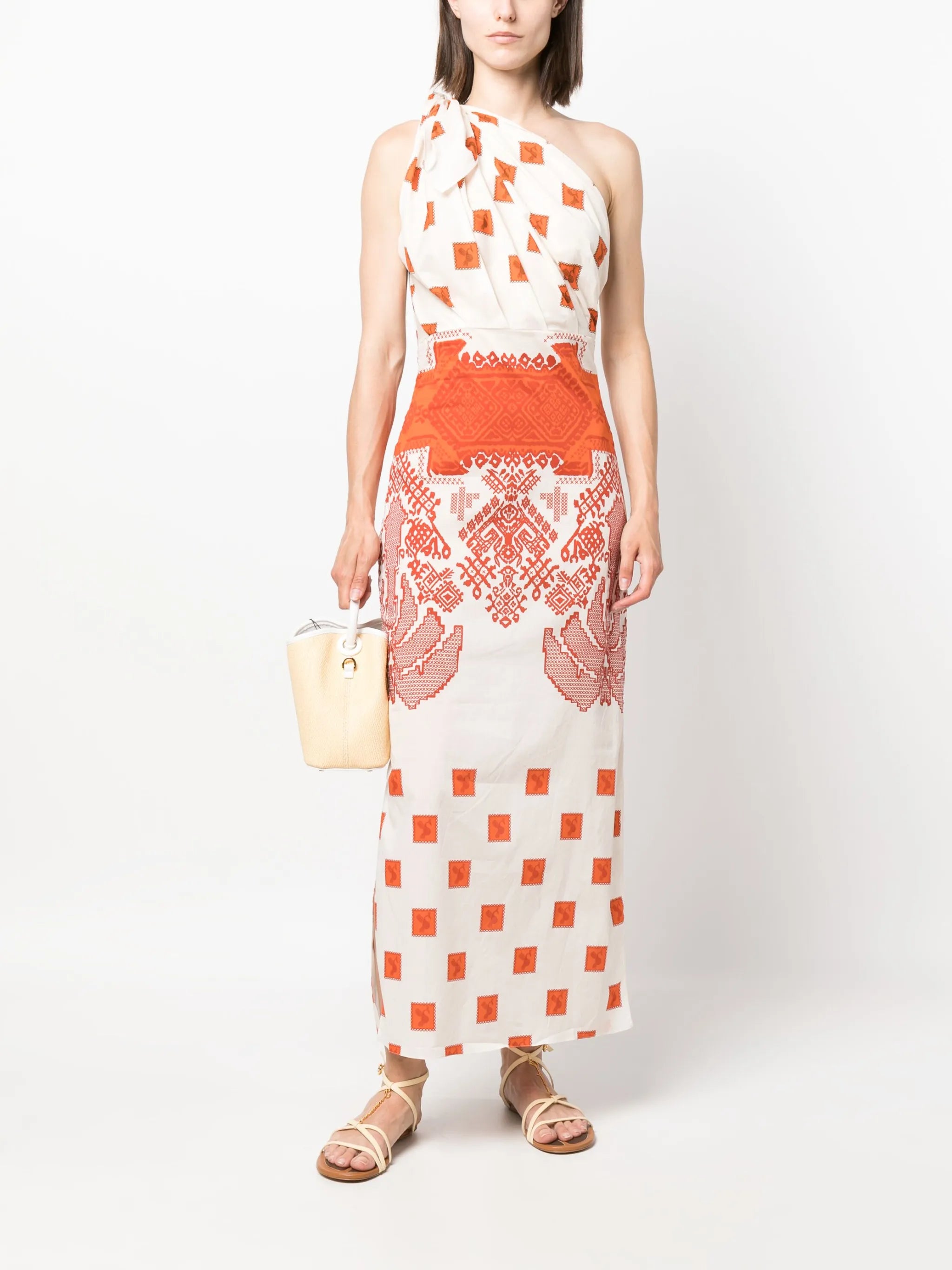 Moon Andean one-shoulder dress