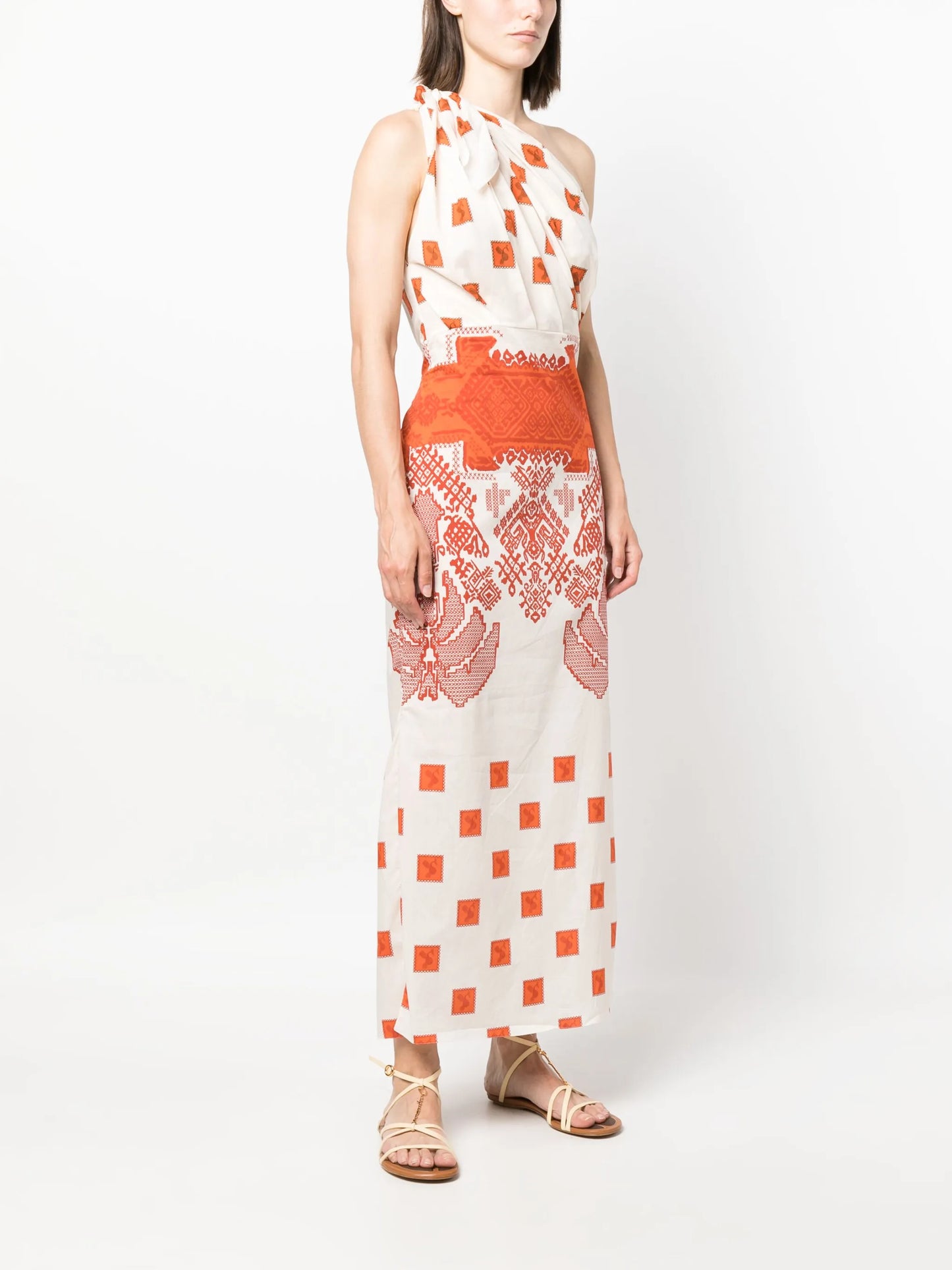 Moon Andean one-shoulder dress