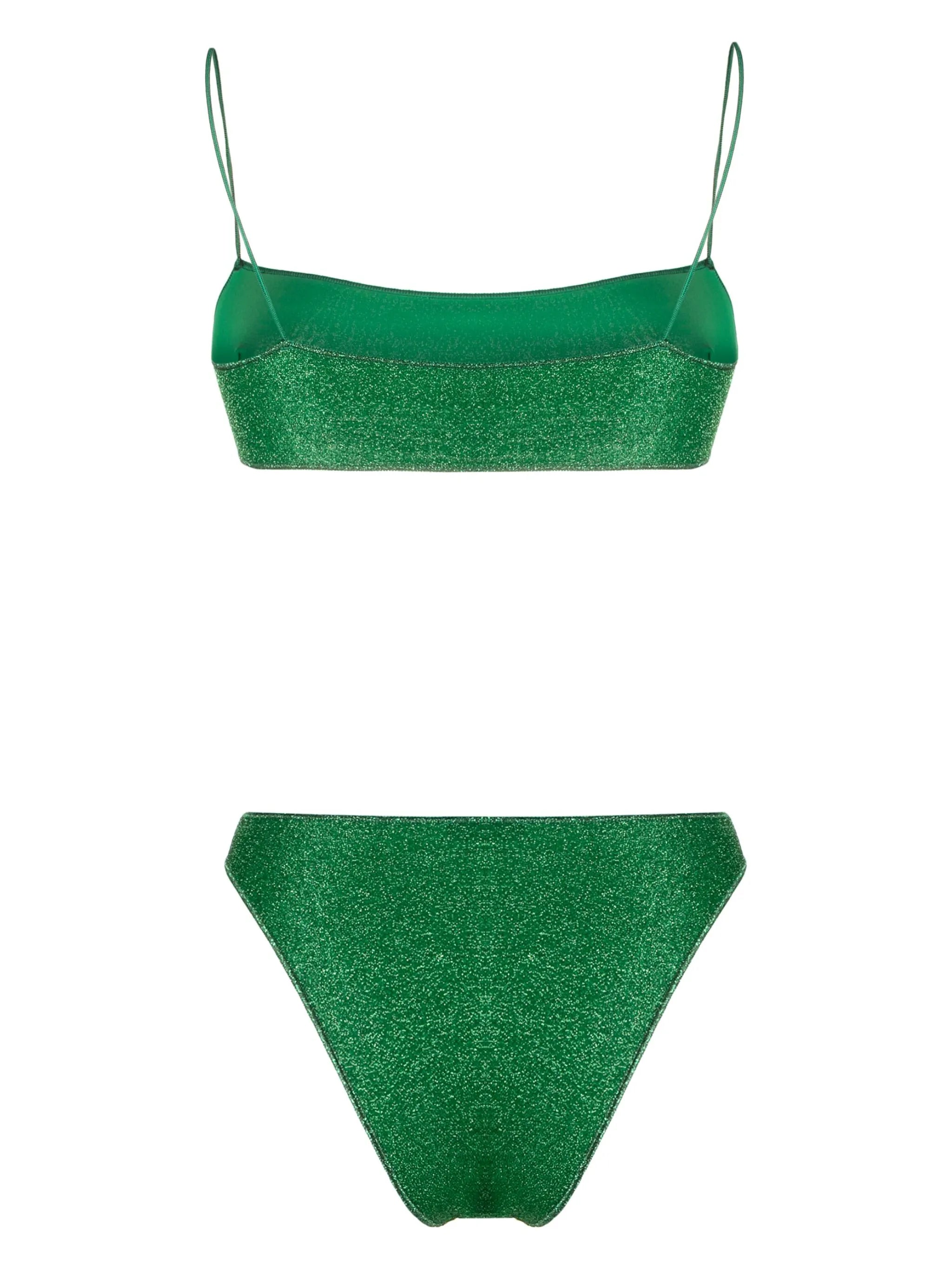 Lumière metallic-effect bikini set
