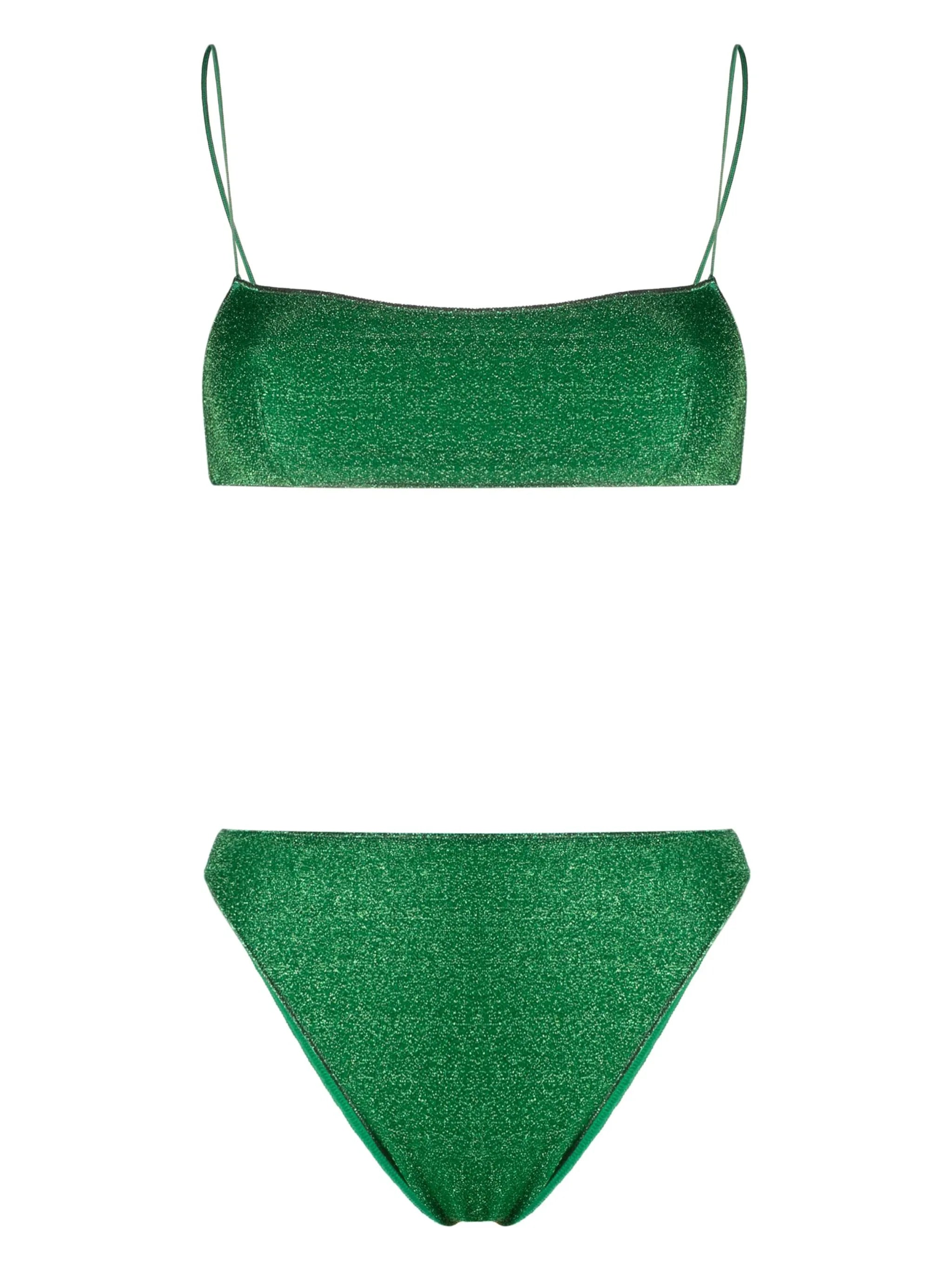 Lumière metallic-effect bikini set