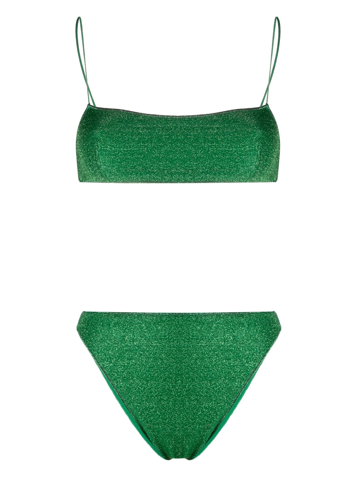 Lumière metallic-effect bikini set
