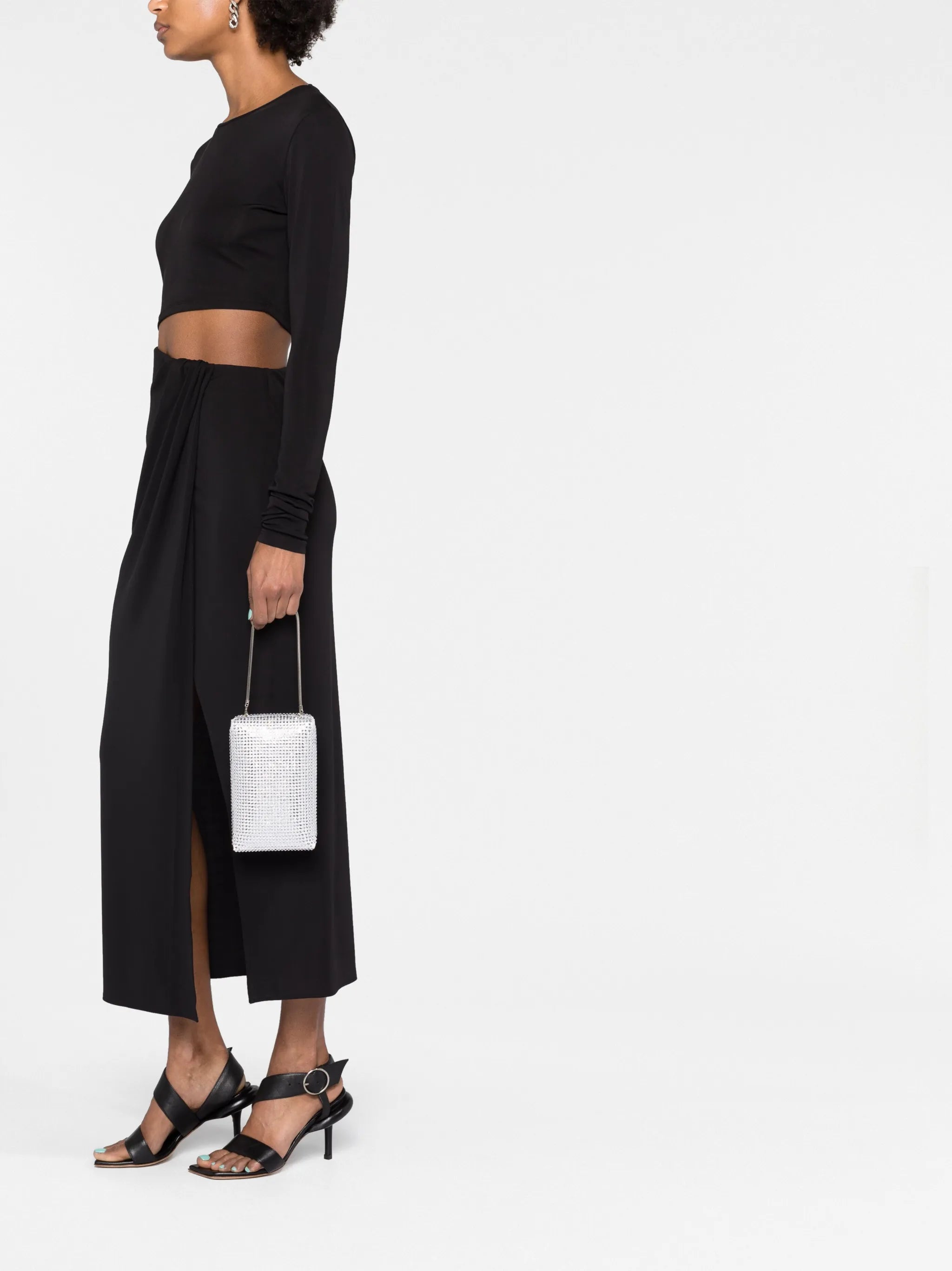 crystal-embellished crossbody bag