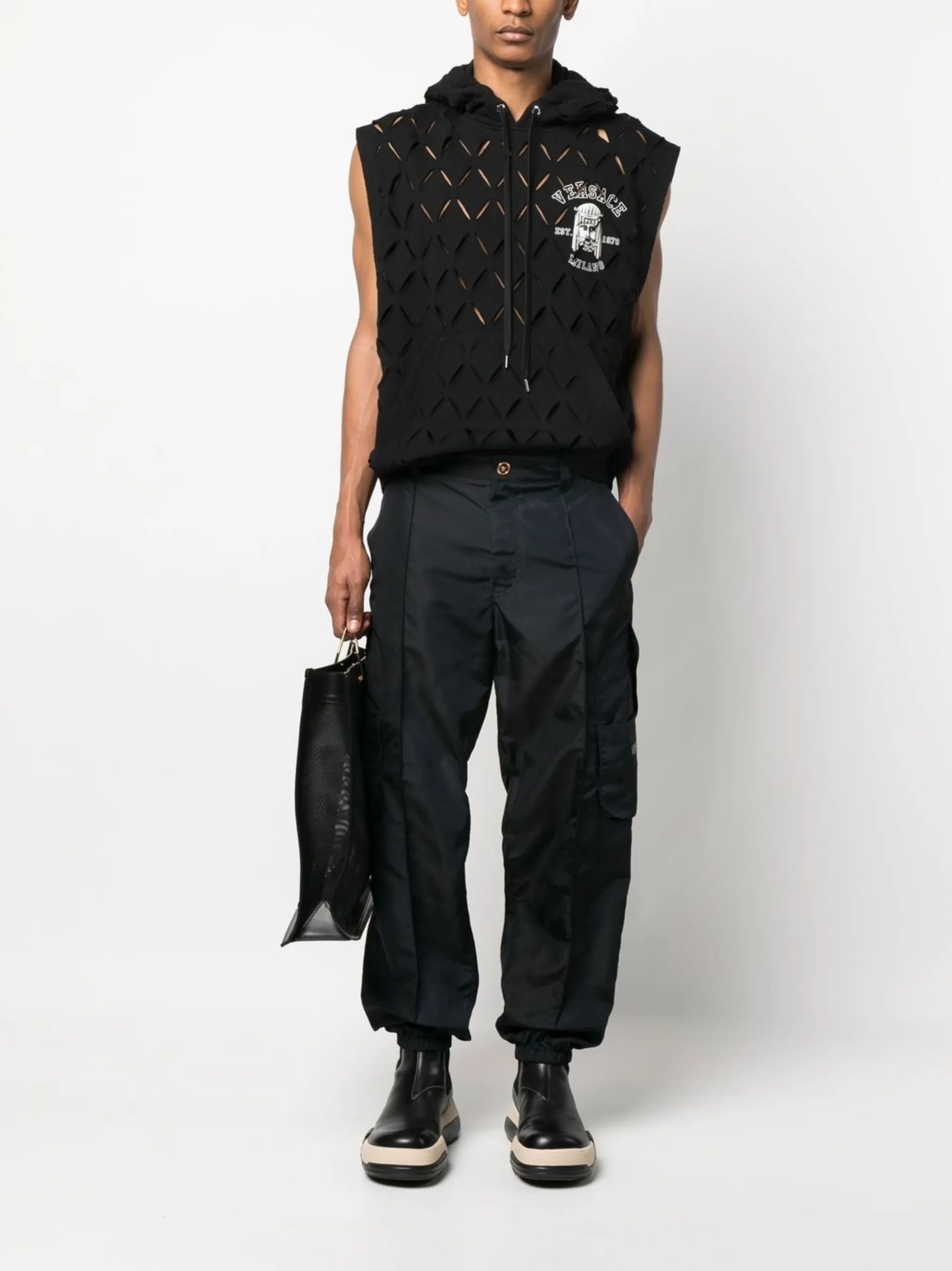 logo-print cargo track pants
